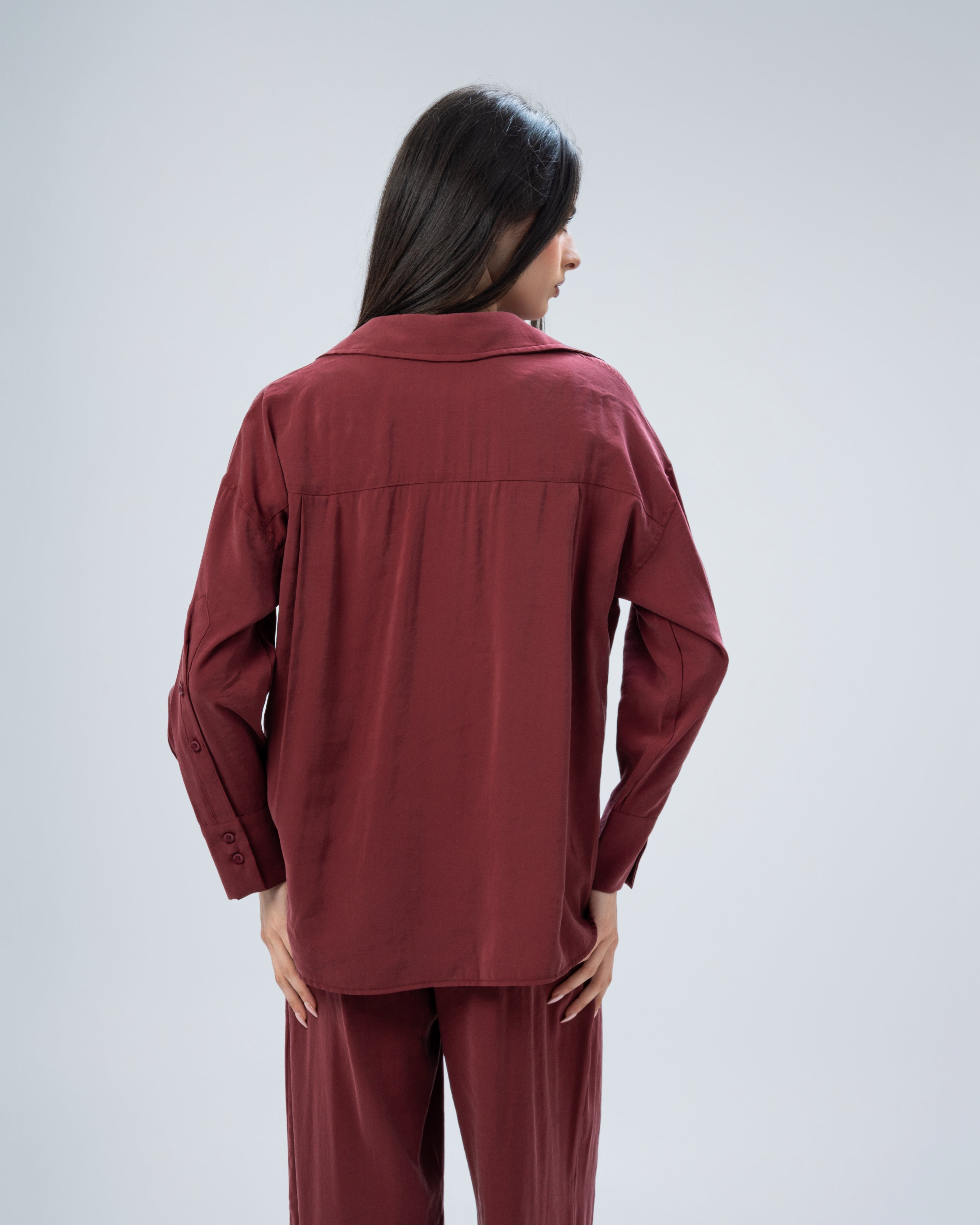 Plain satin shirt