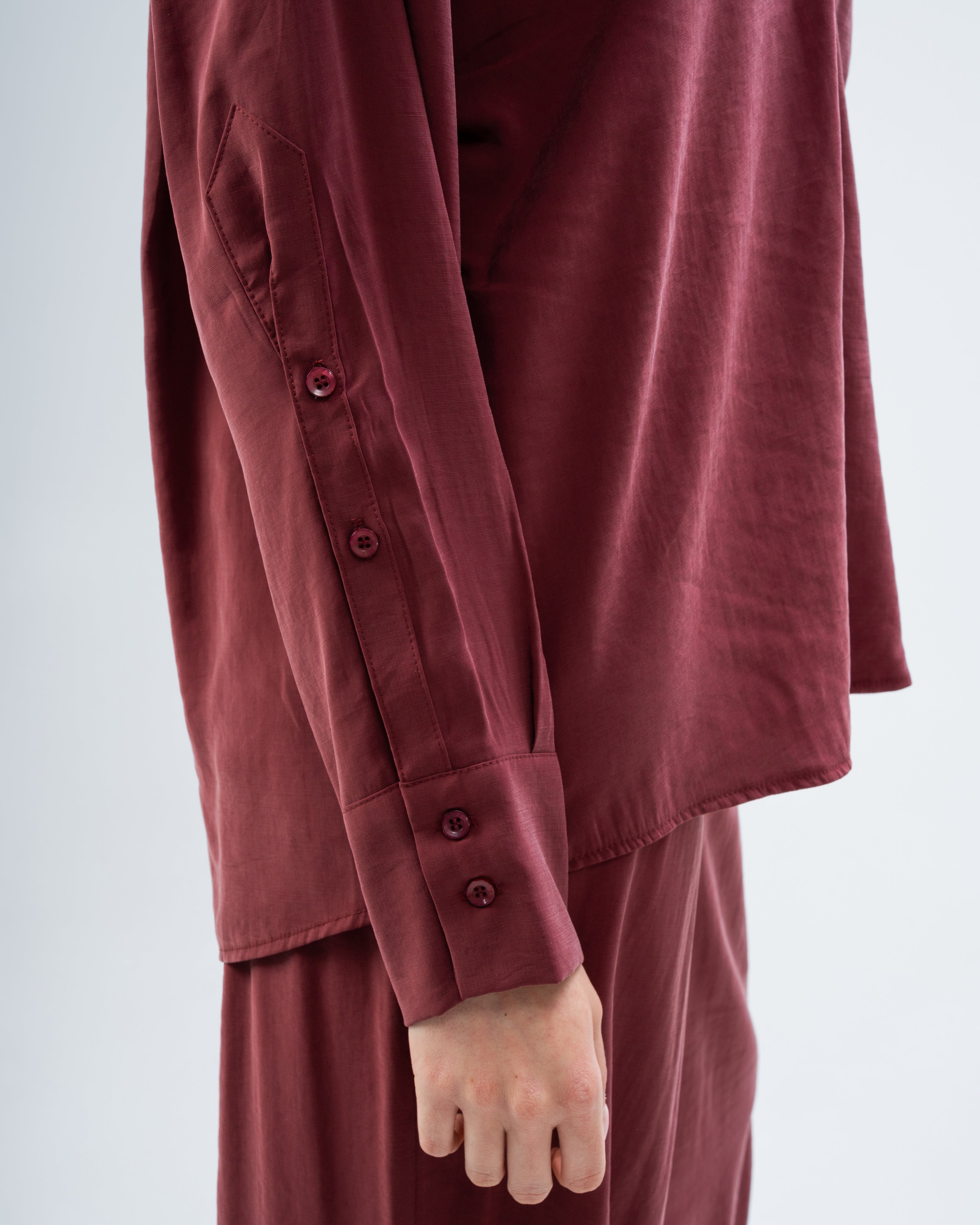 Plain satin shirt