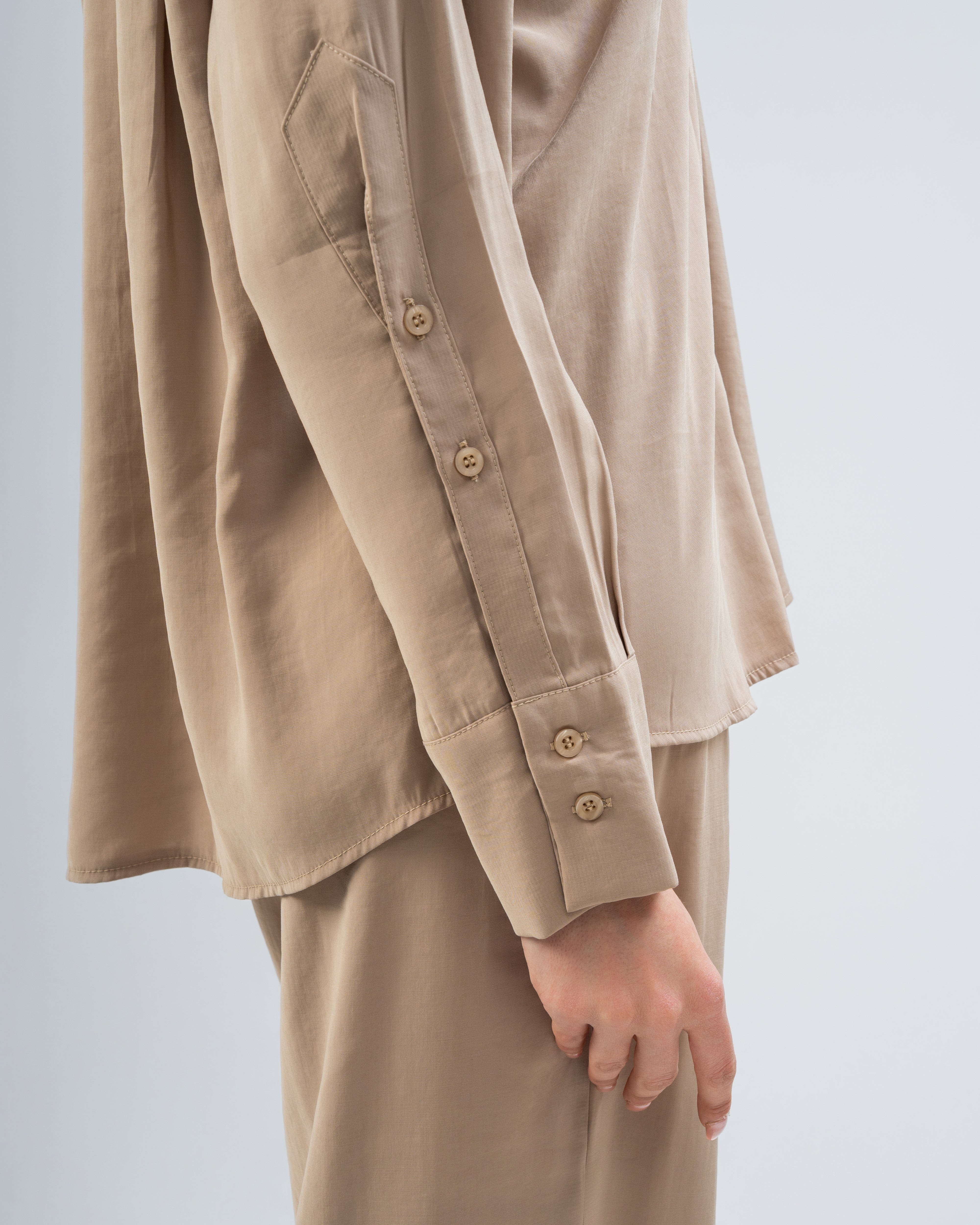 Plain satin shirt