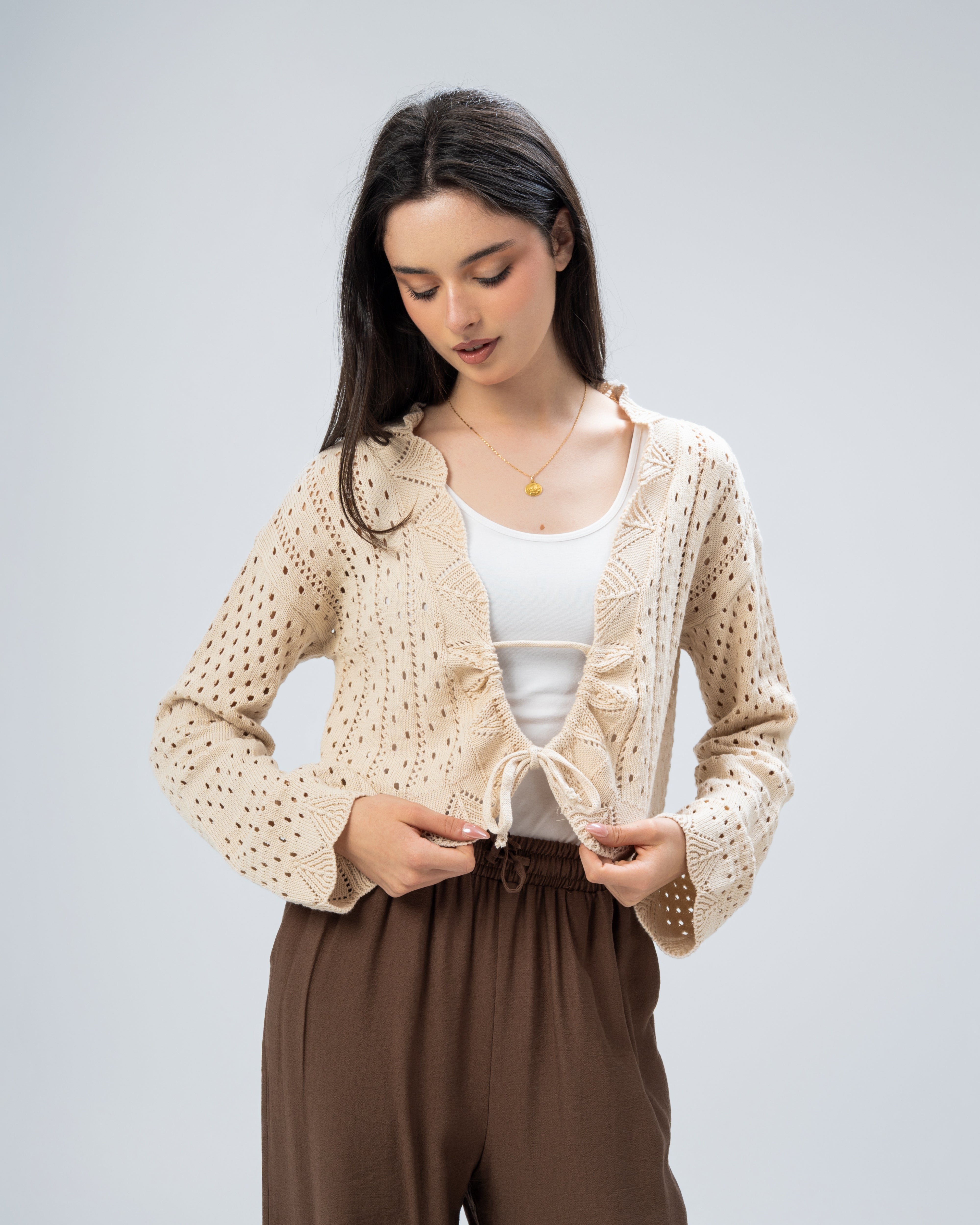 knitted with a drawstring