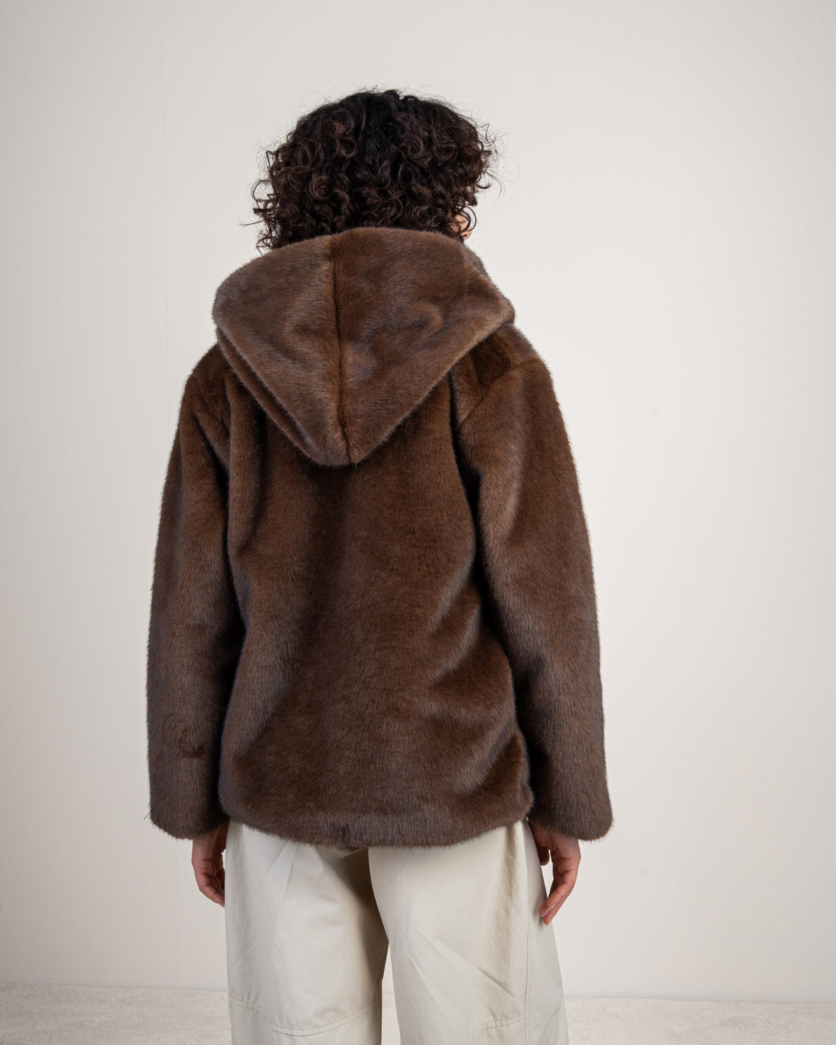 fur jacket with hood