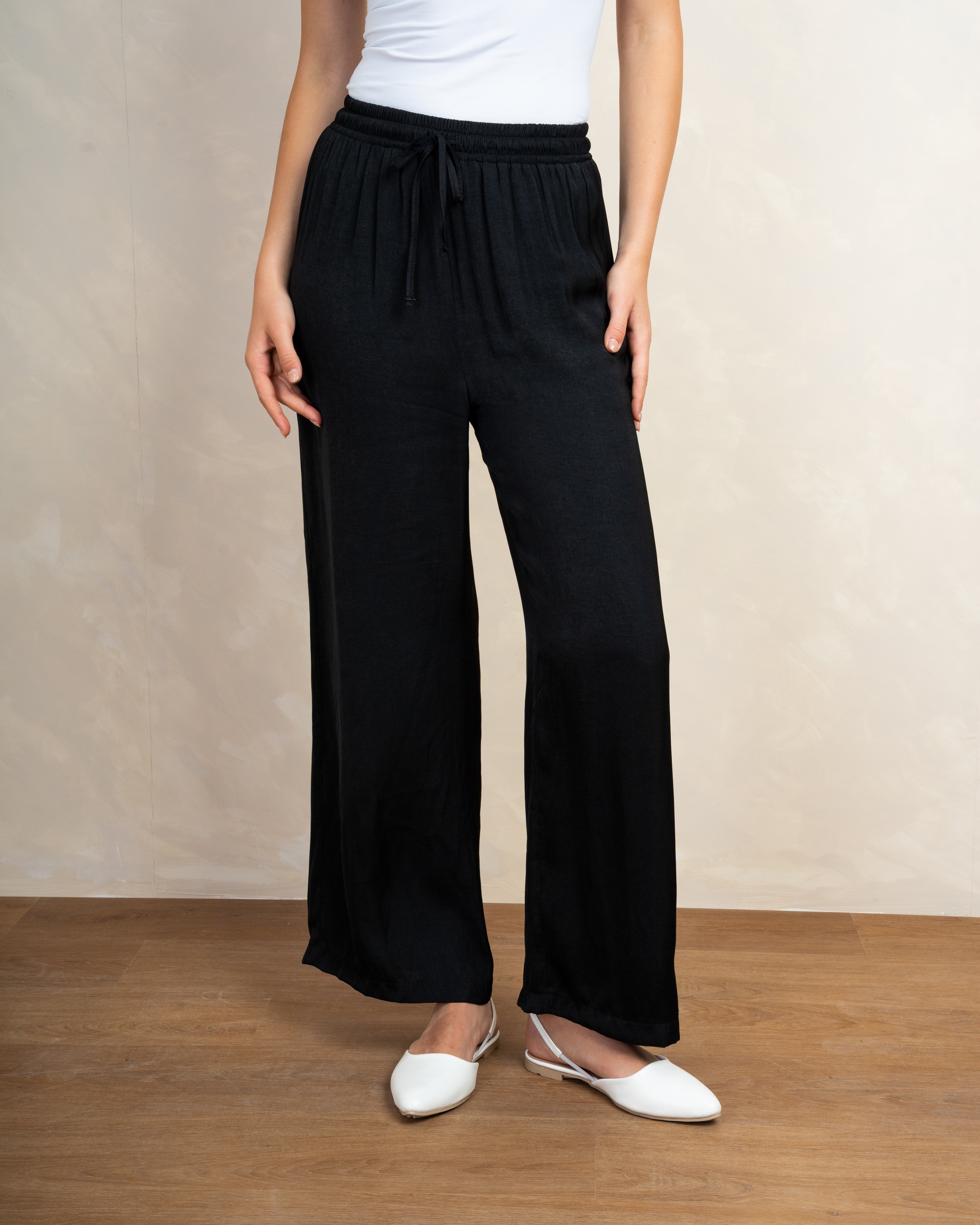 Soft Satin Drawstring Trouser