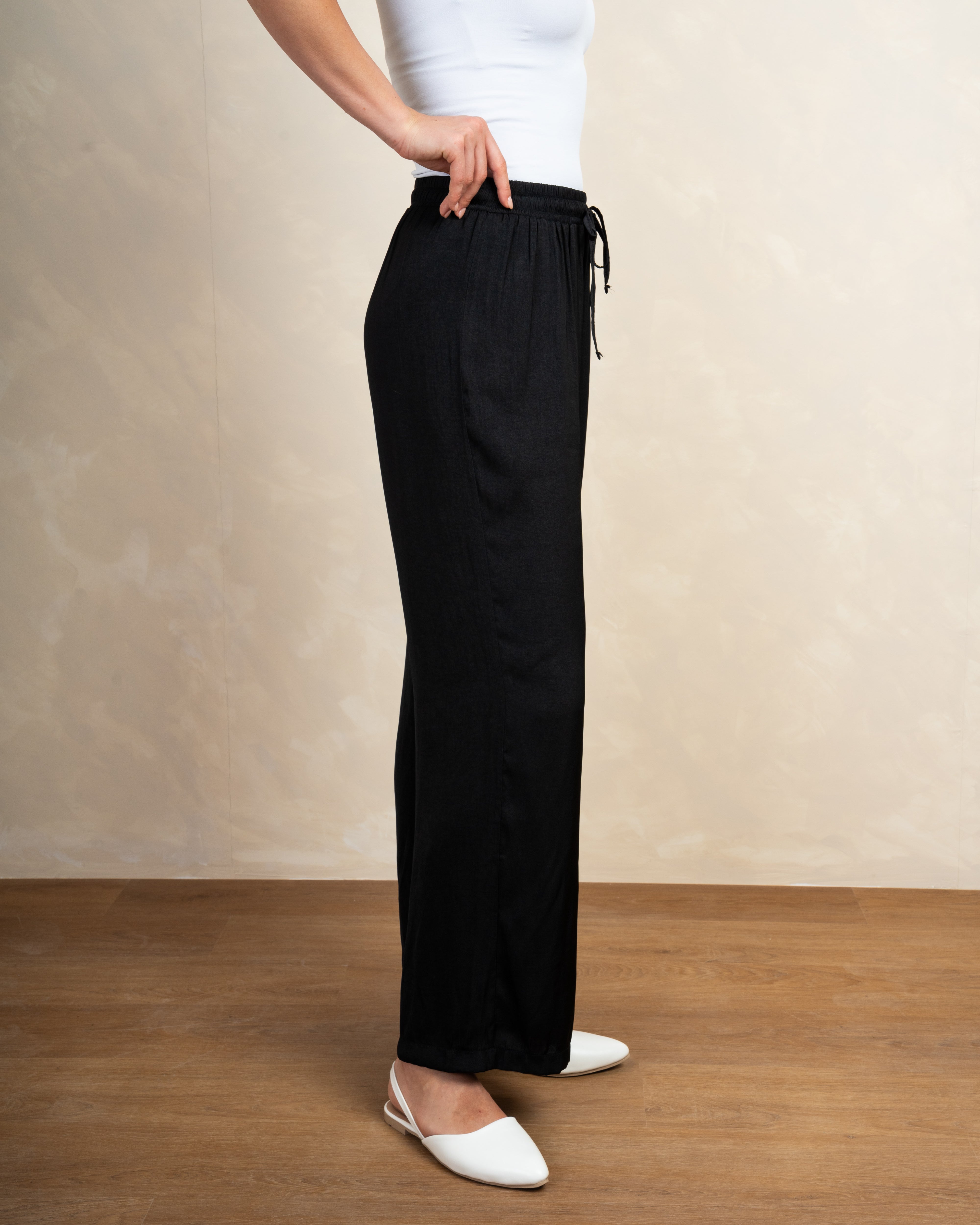 Soft Satin Drawstring Trouser