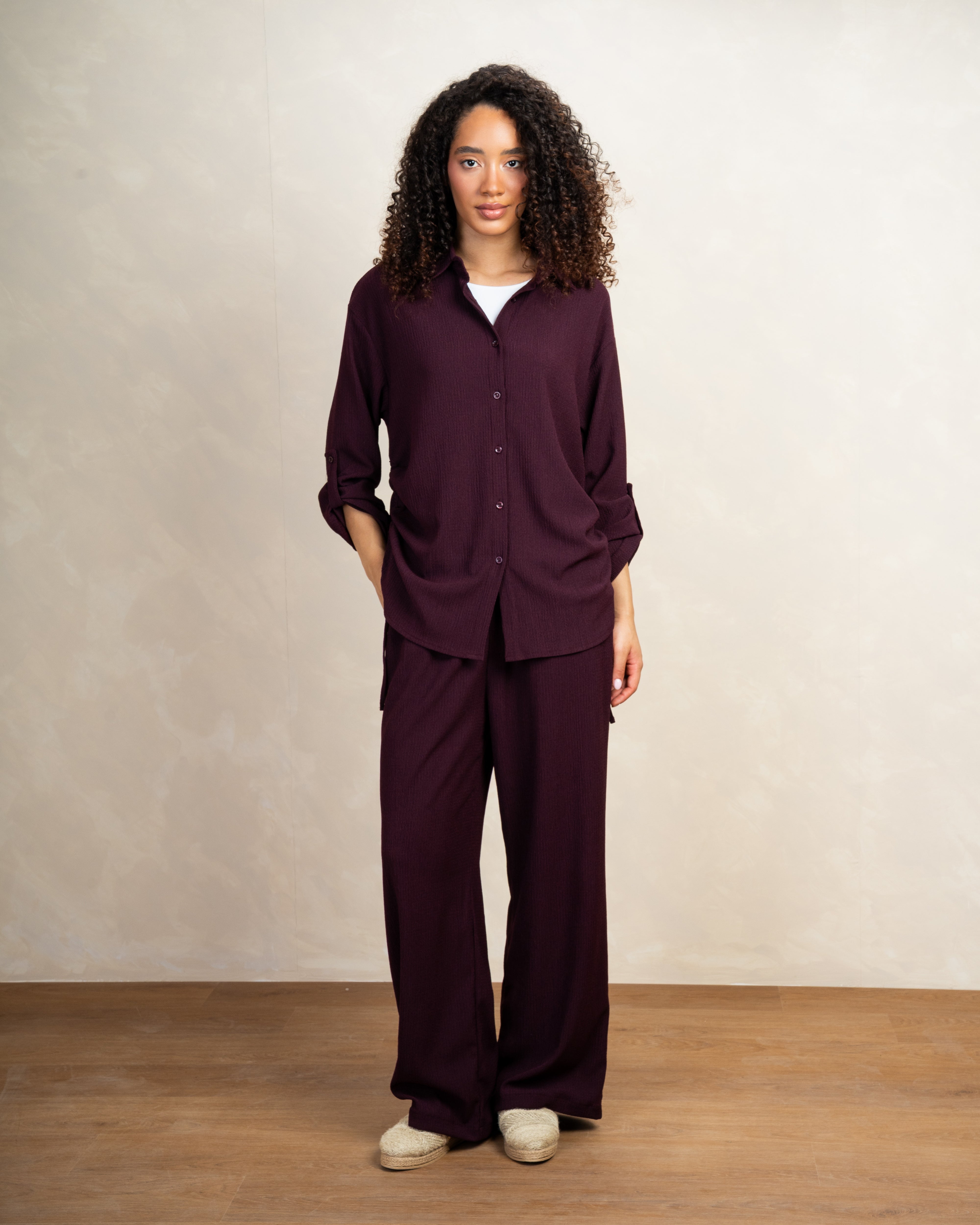 Long Shirt With Side Elastic Tie