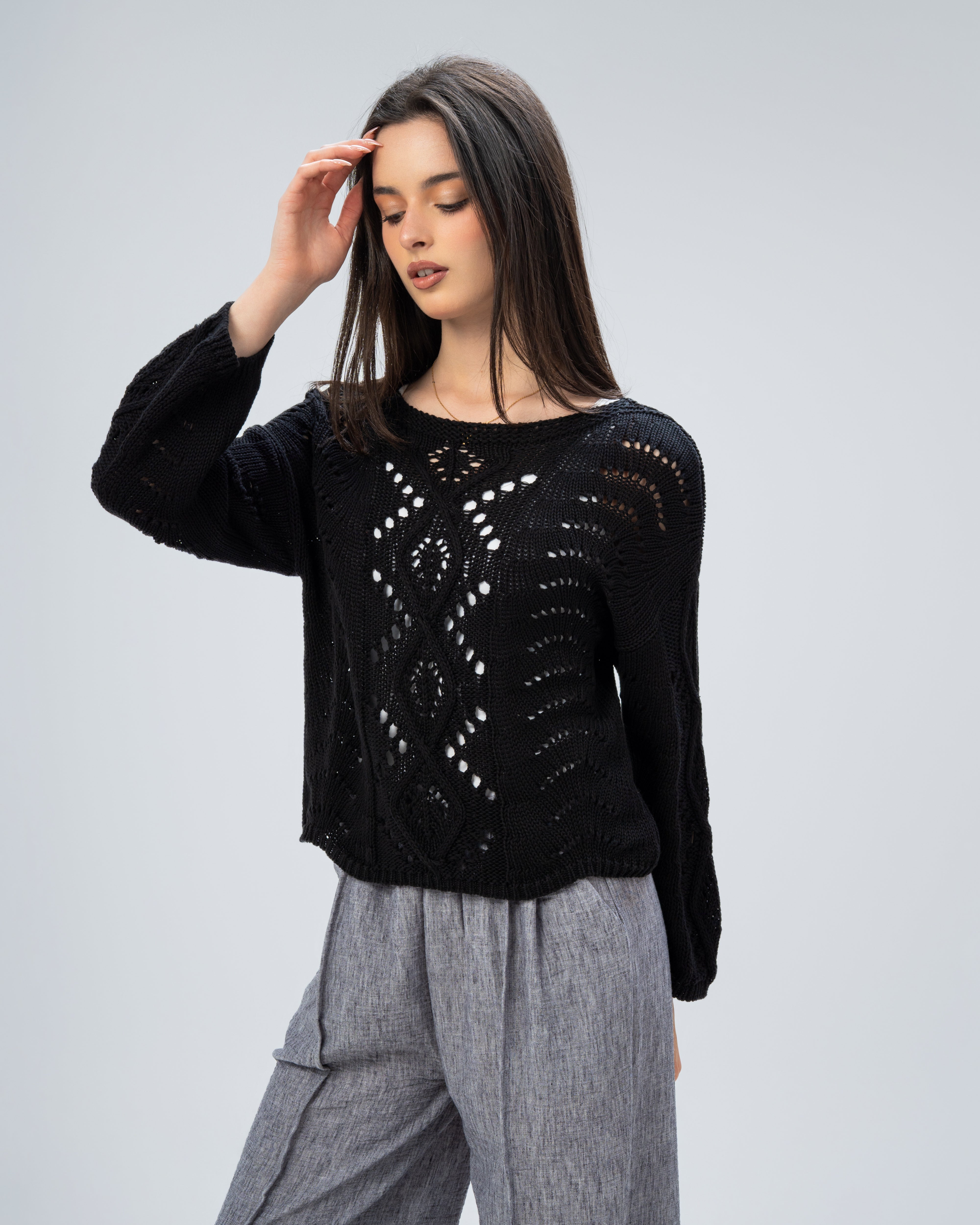 knitted with sleeves