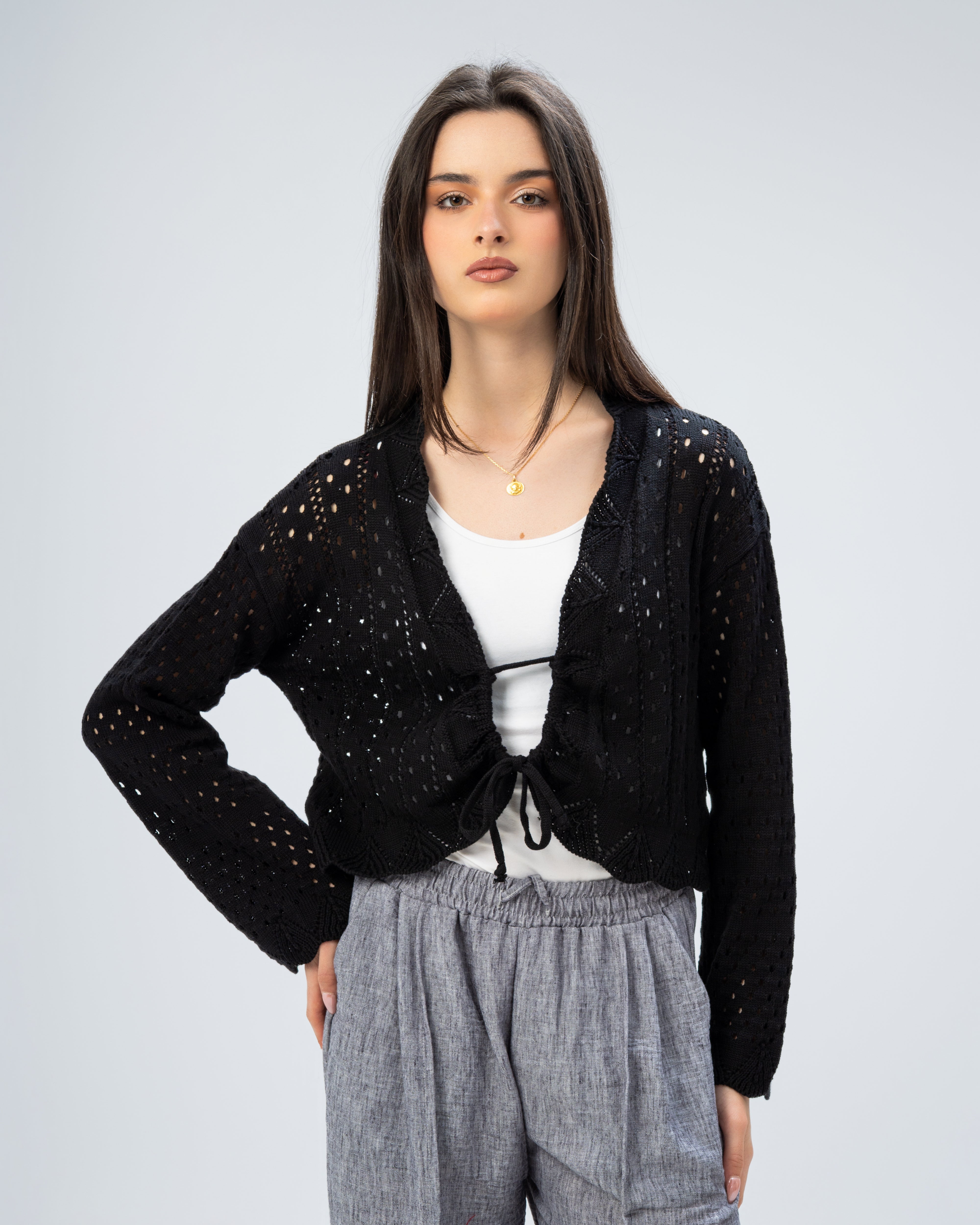 knitted with a drawstring
