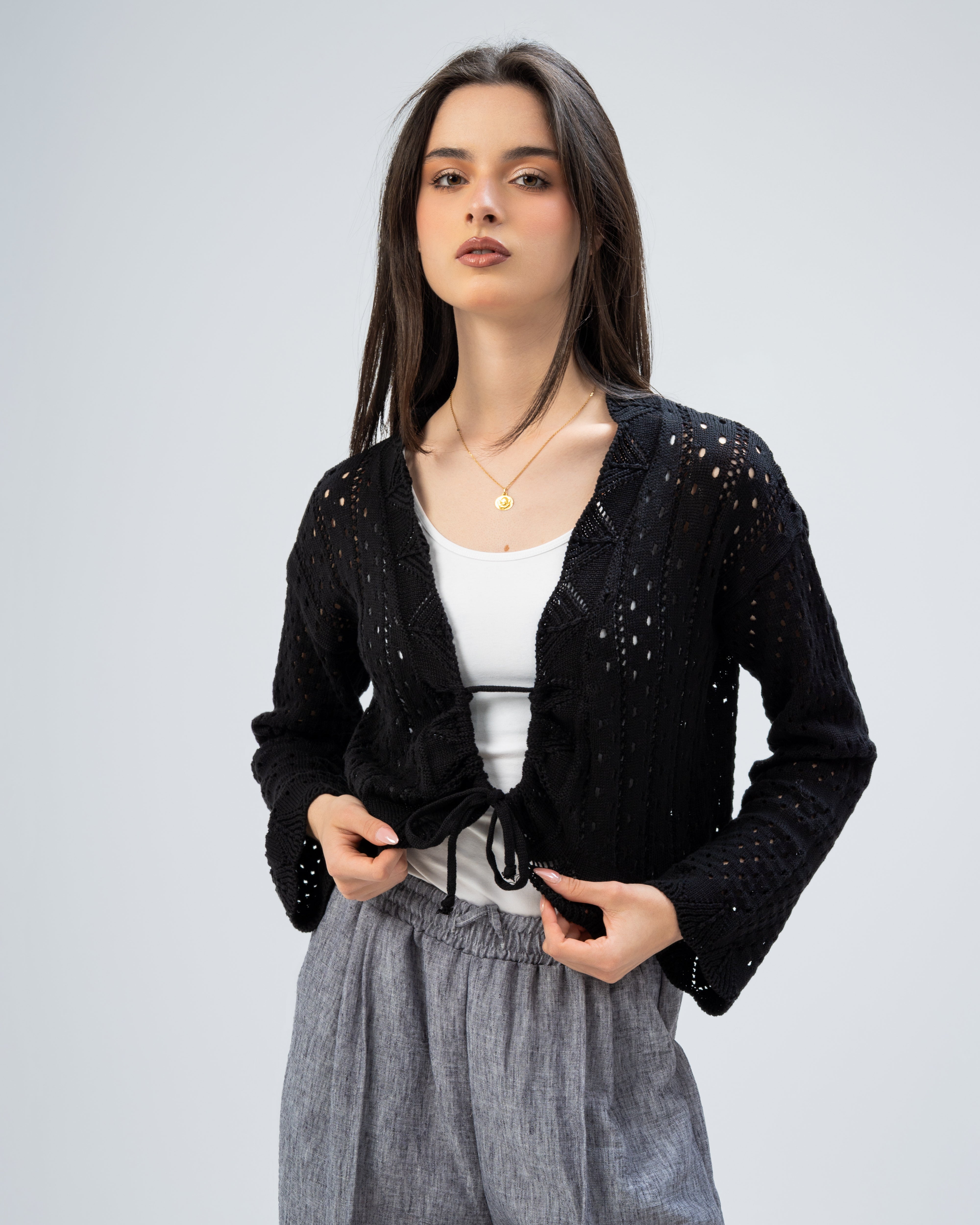 knitted with a drawstring