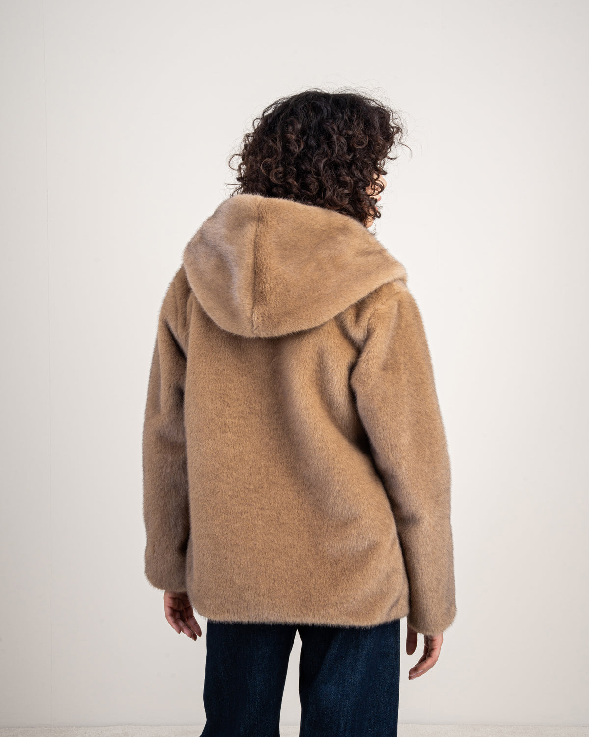 fur jacket with hood
