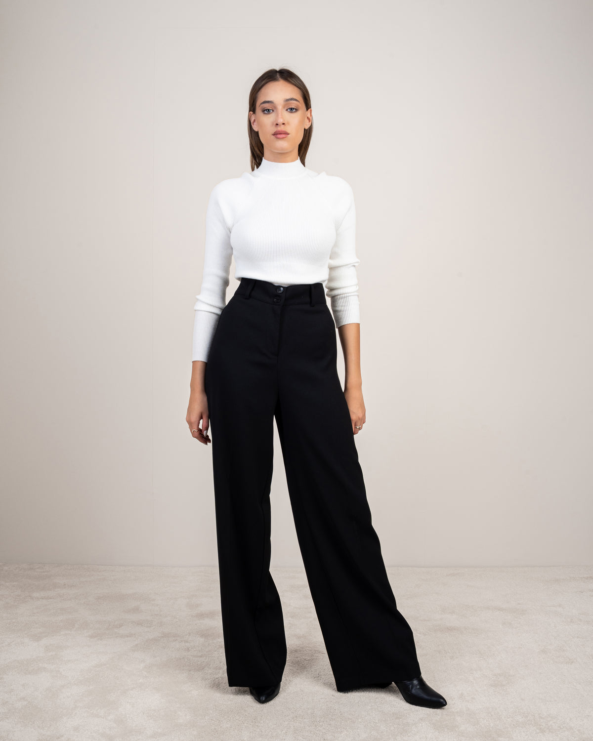 Plain wide-leg Pants