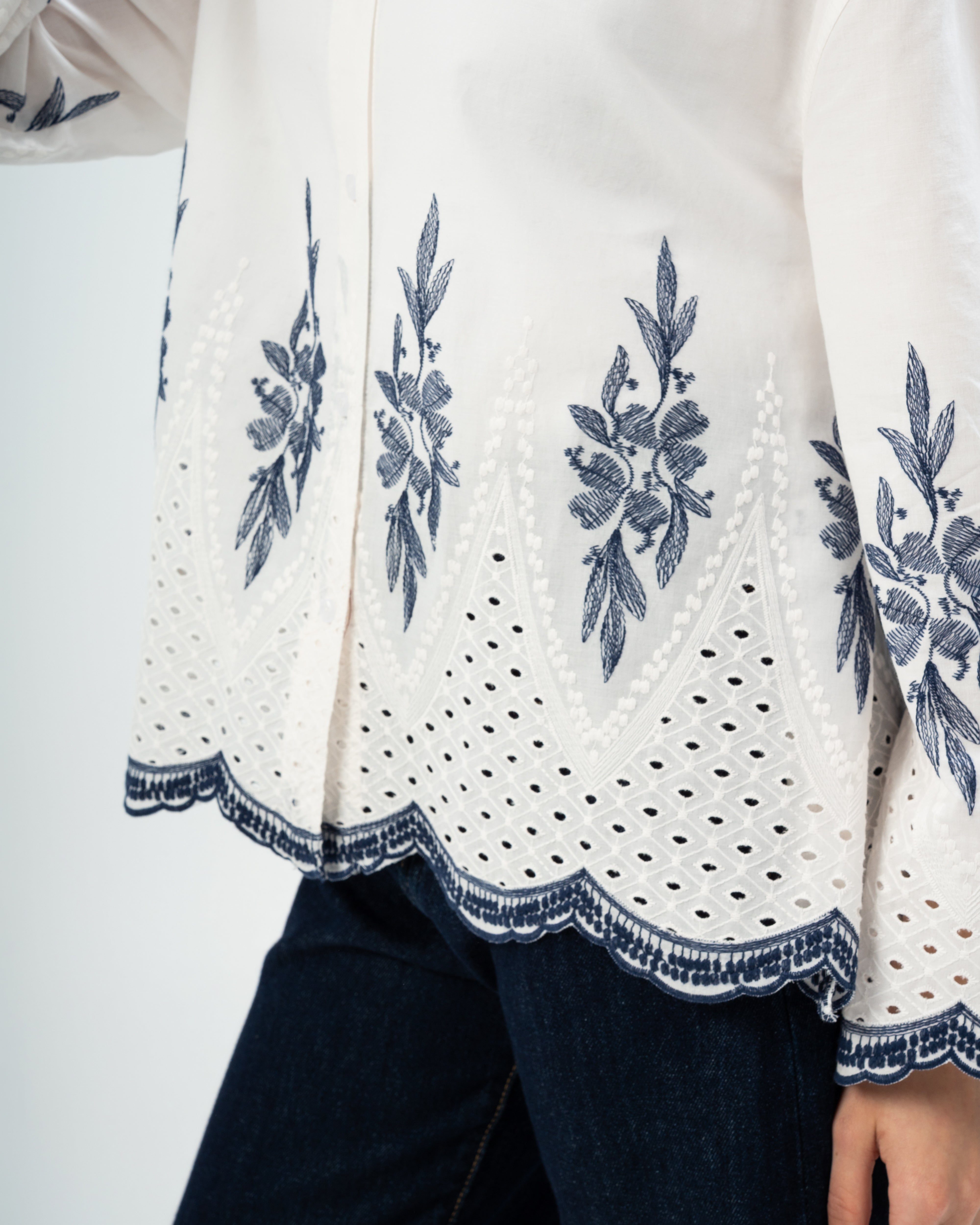 Rose embroidered chemise