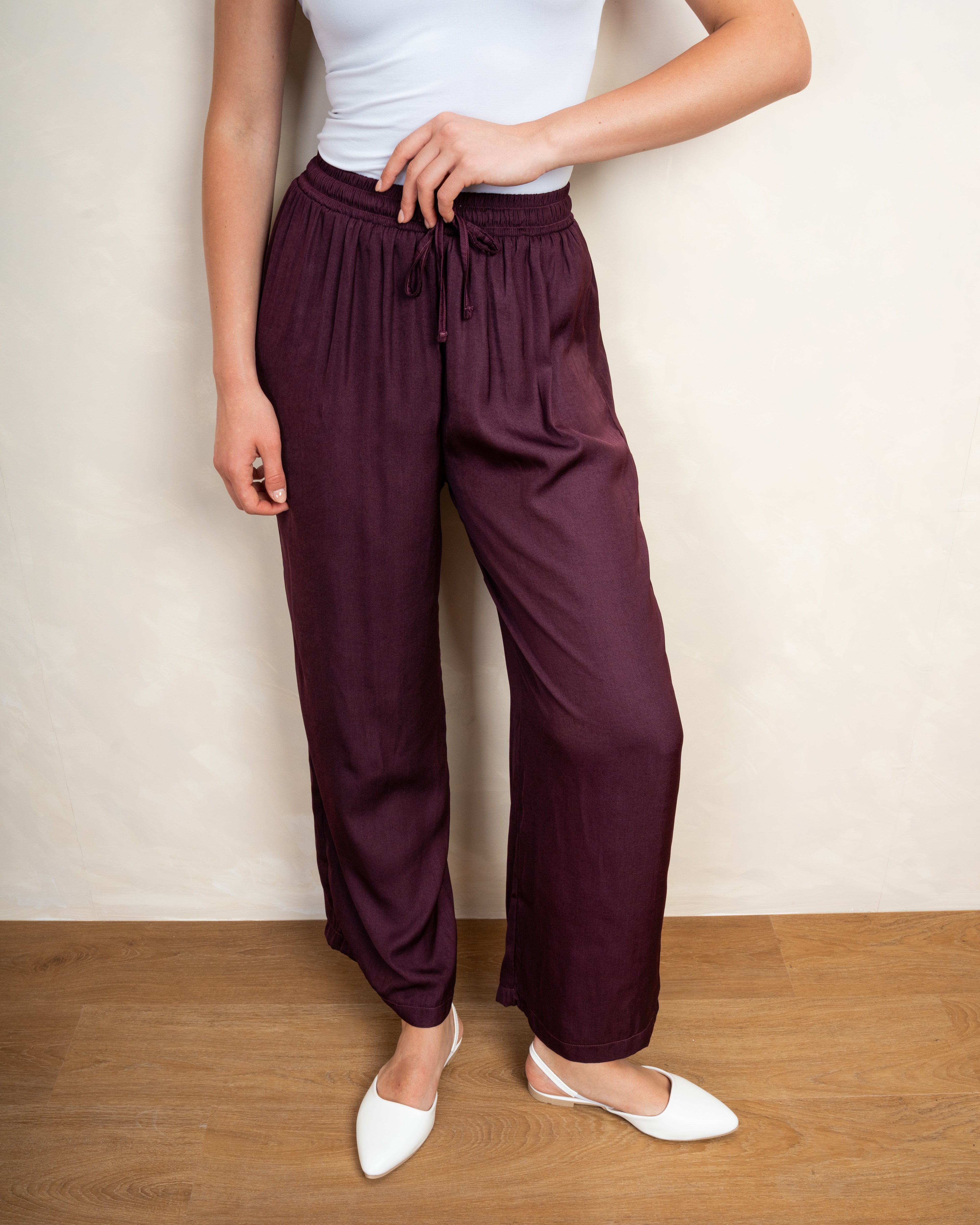 Soft Satin Drawstring Trouser
