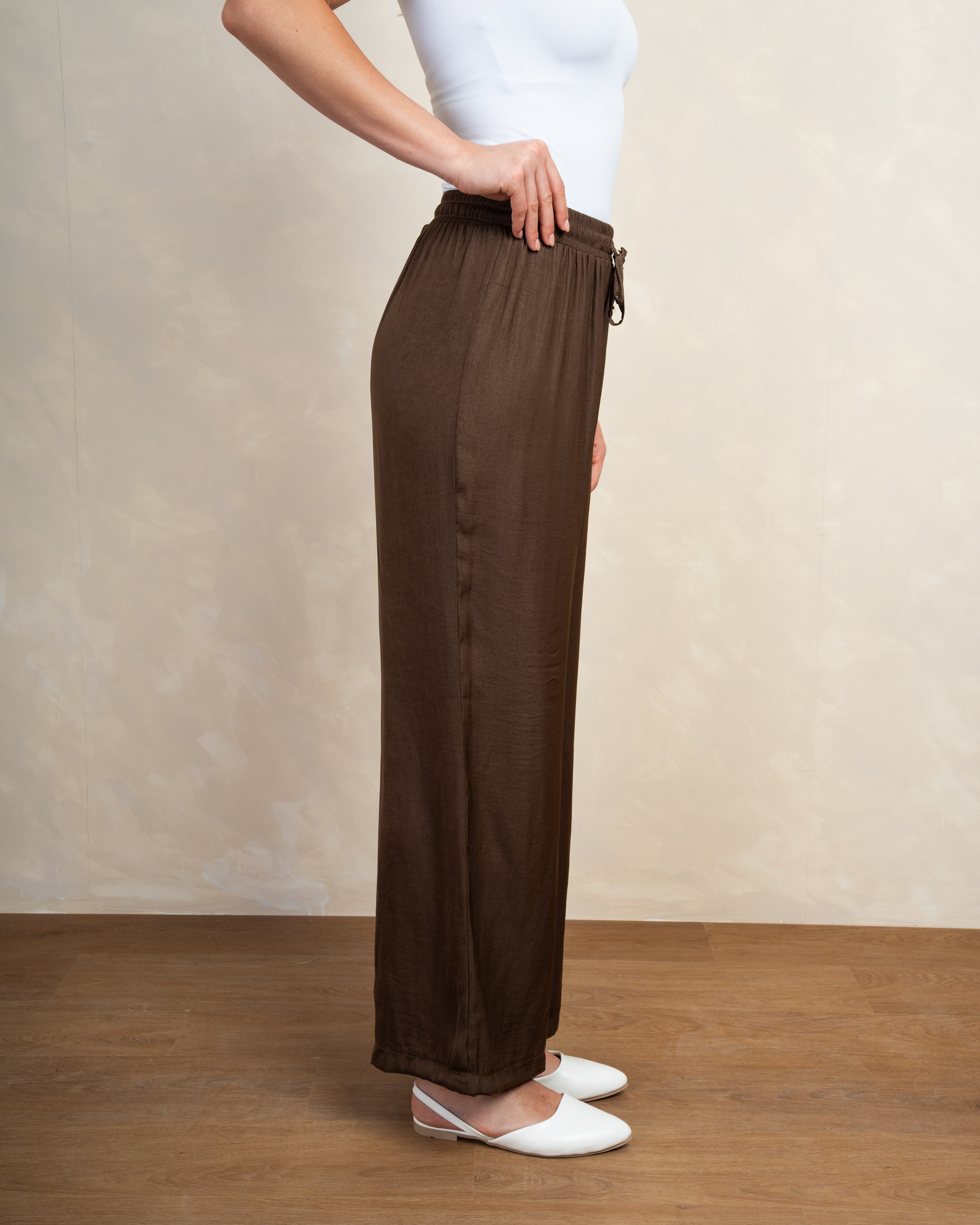 Soft Satin Drawstring Trouser