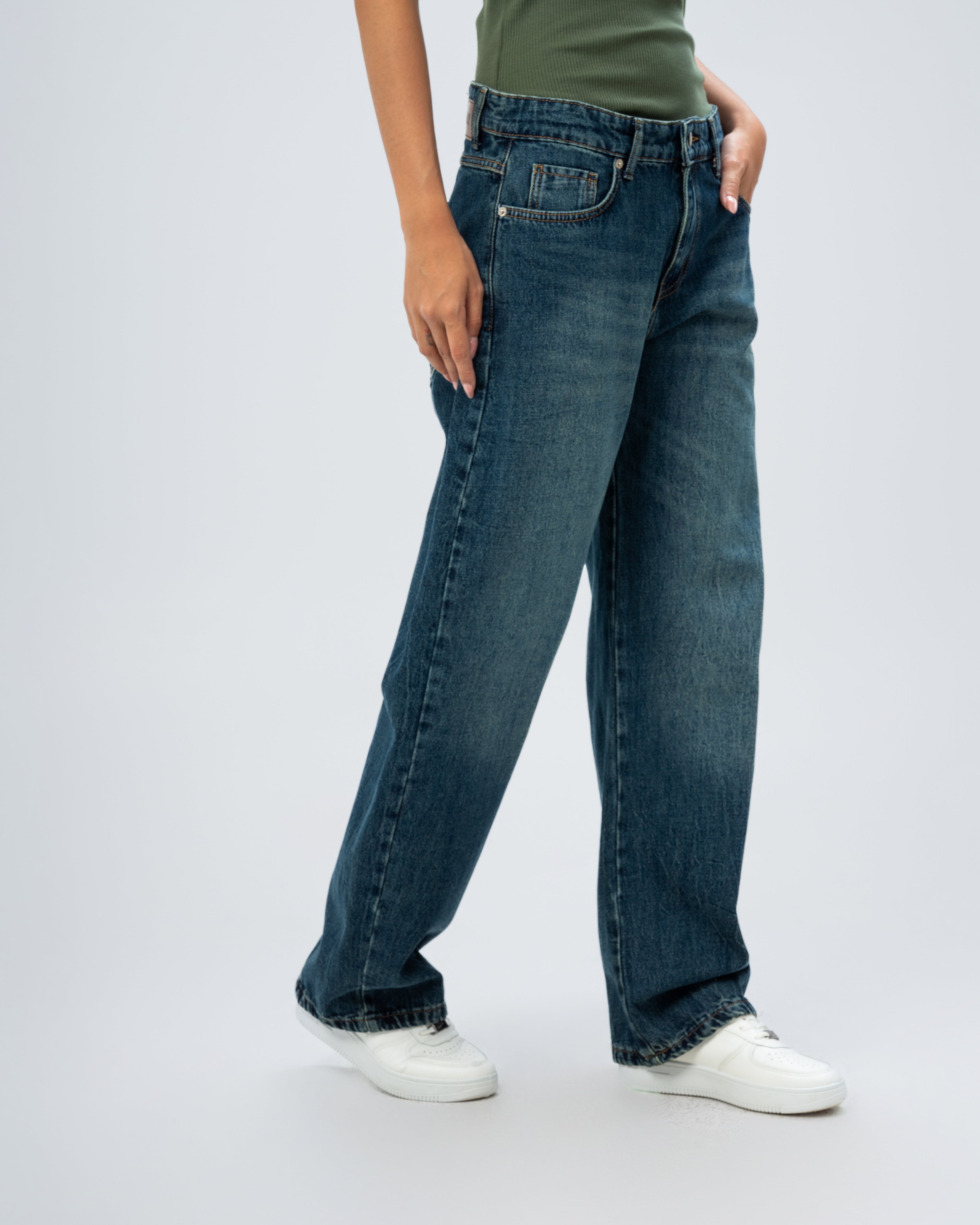 Plain denim jeans
