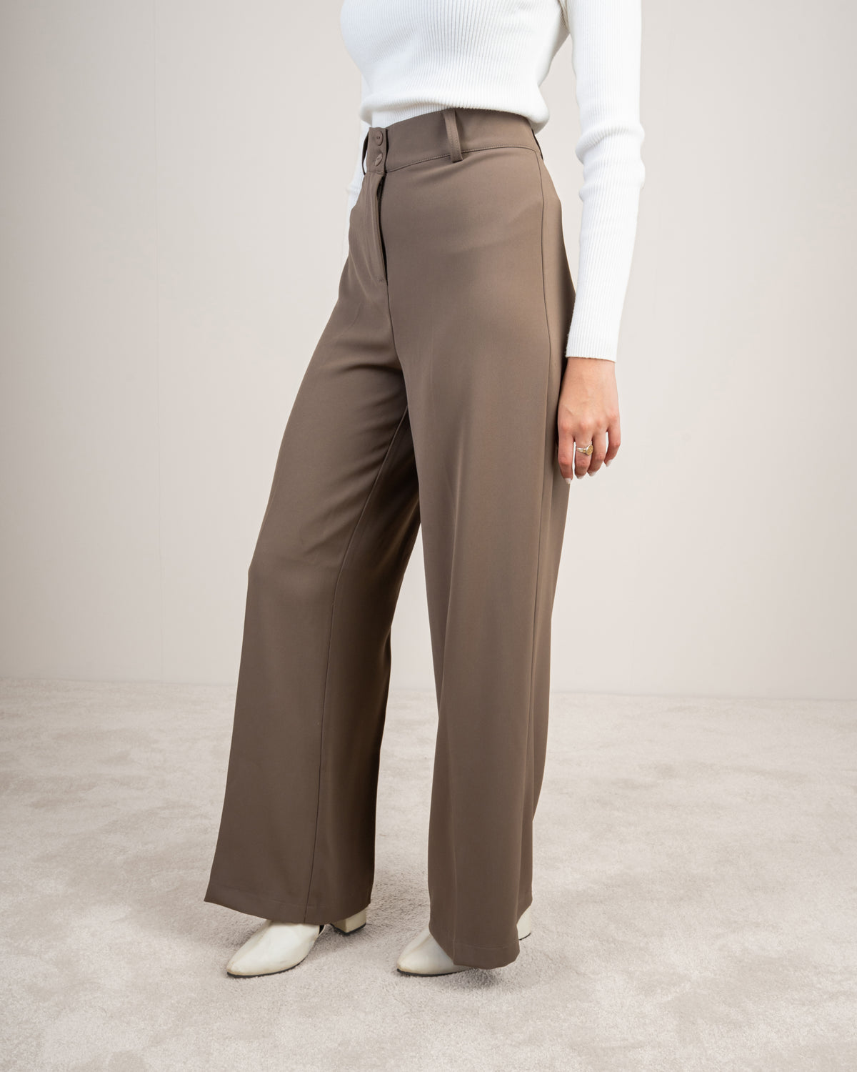 Plain wide-leg Pants
