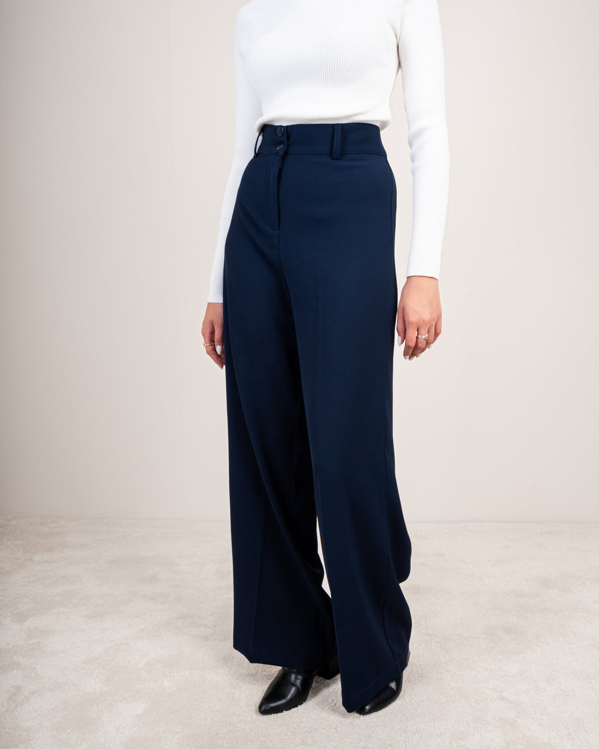 Plain wide-leg Pants