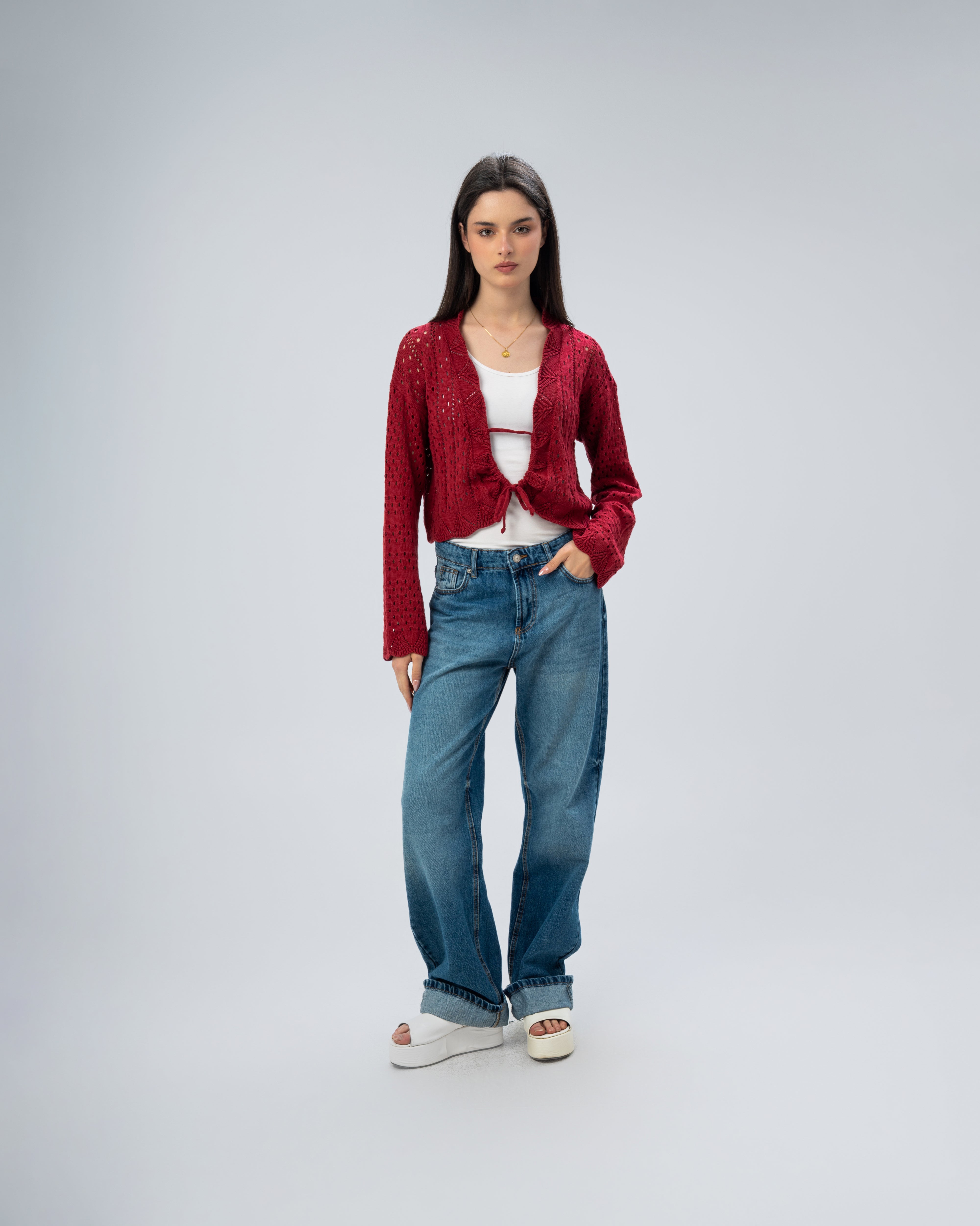 knitted with a drawstring