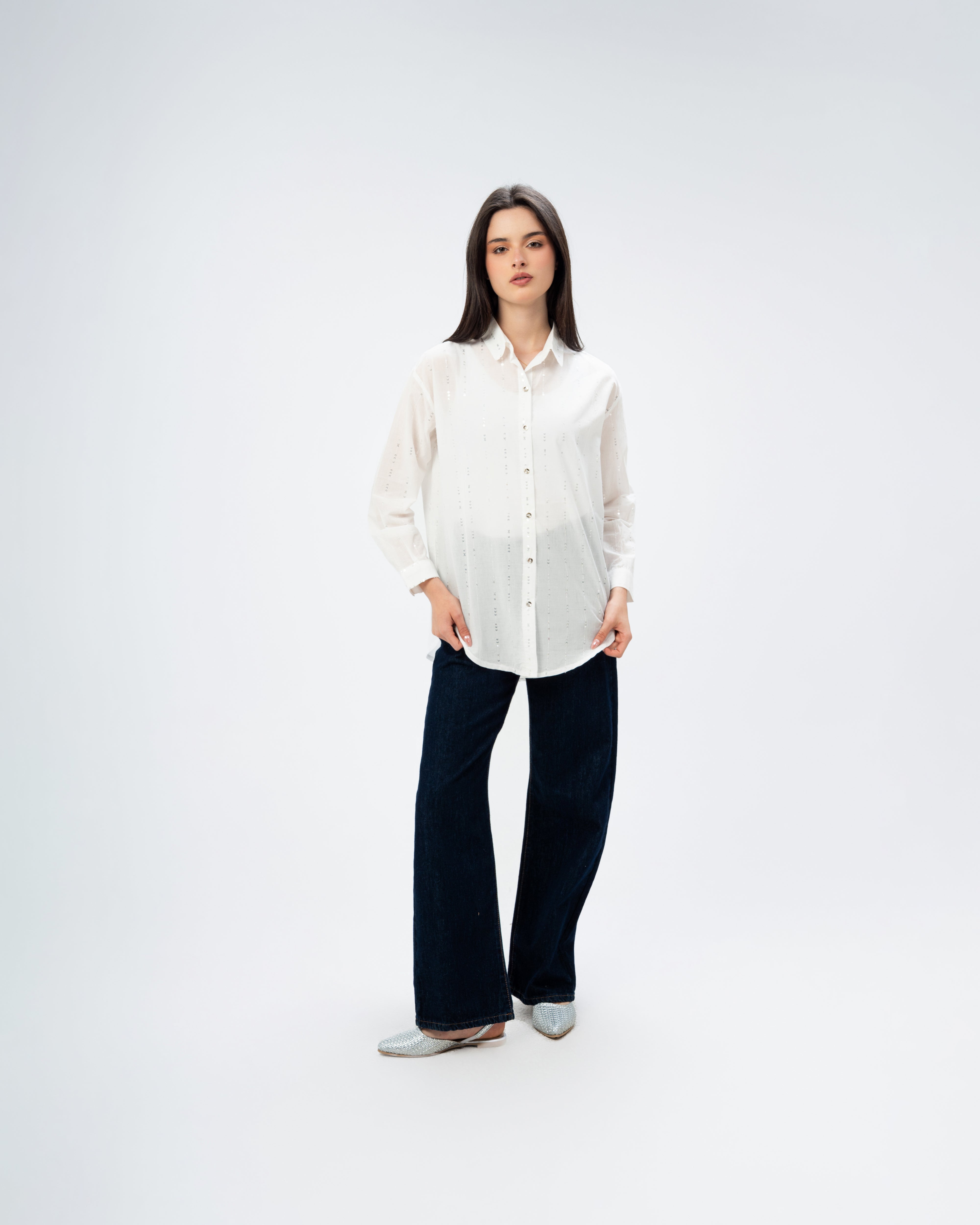 Glam Vertical Sequin Shirt