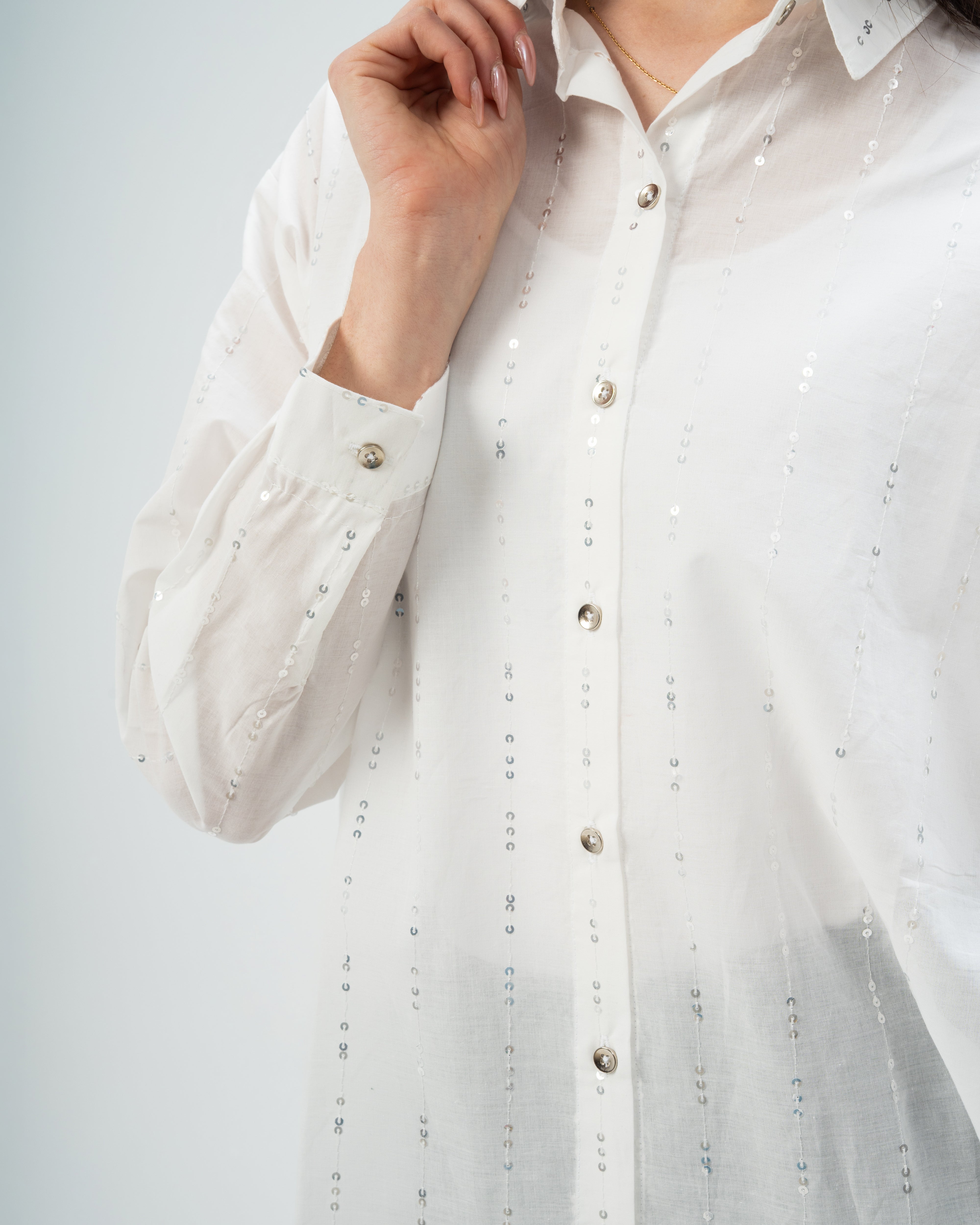 Glam Vertical Sequin Shirt