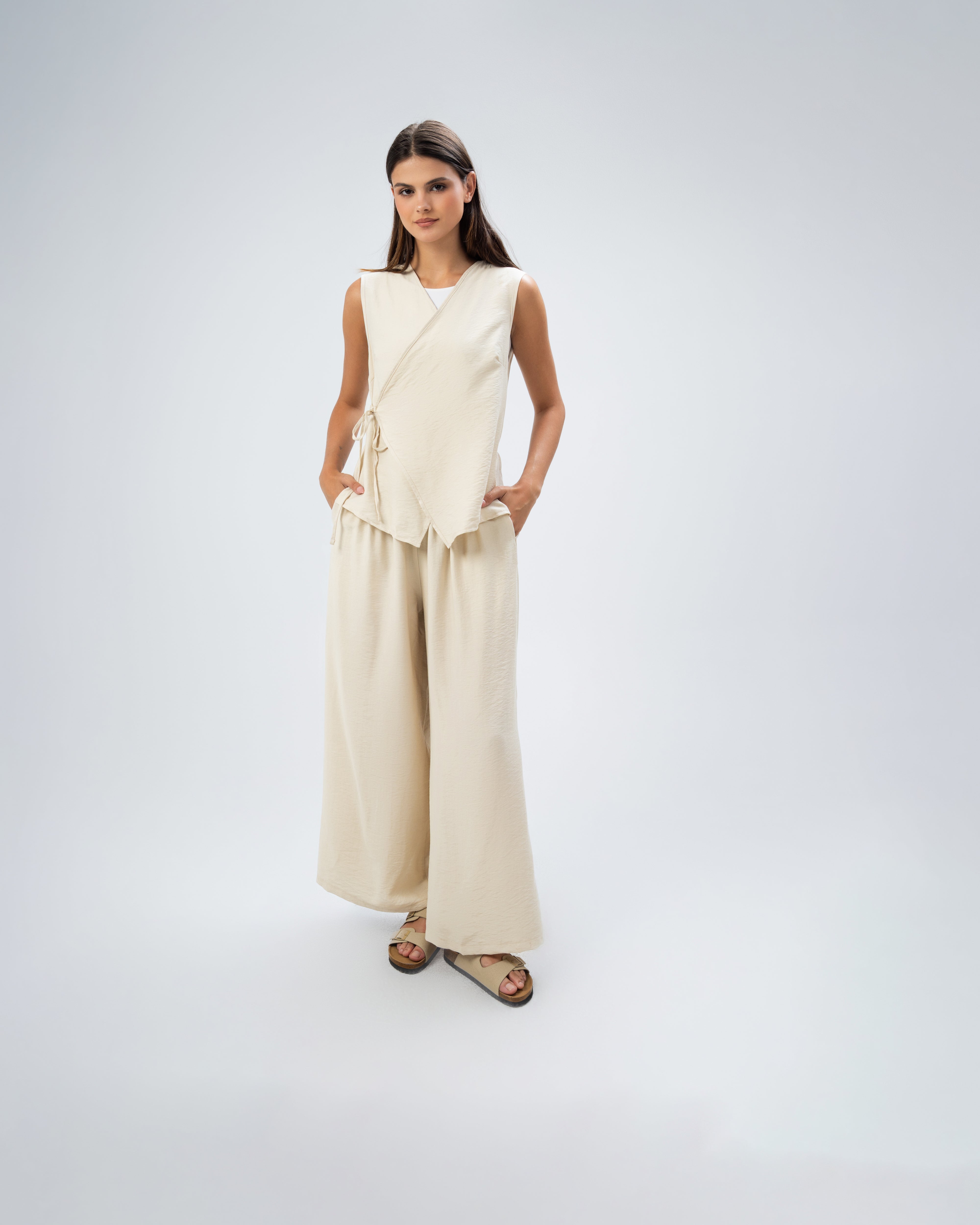 Linen jumpsuit cut