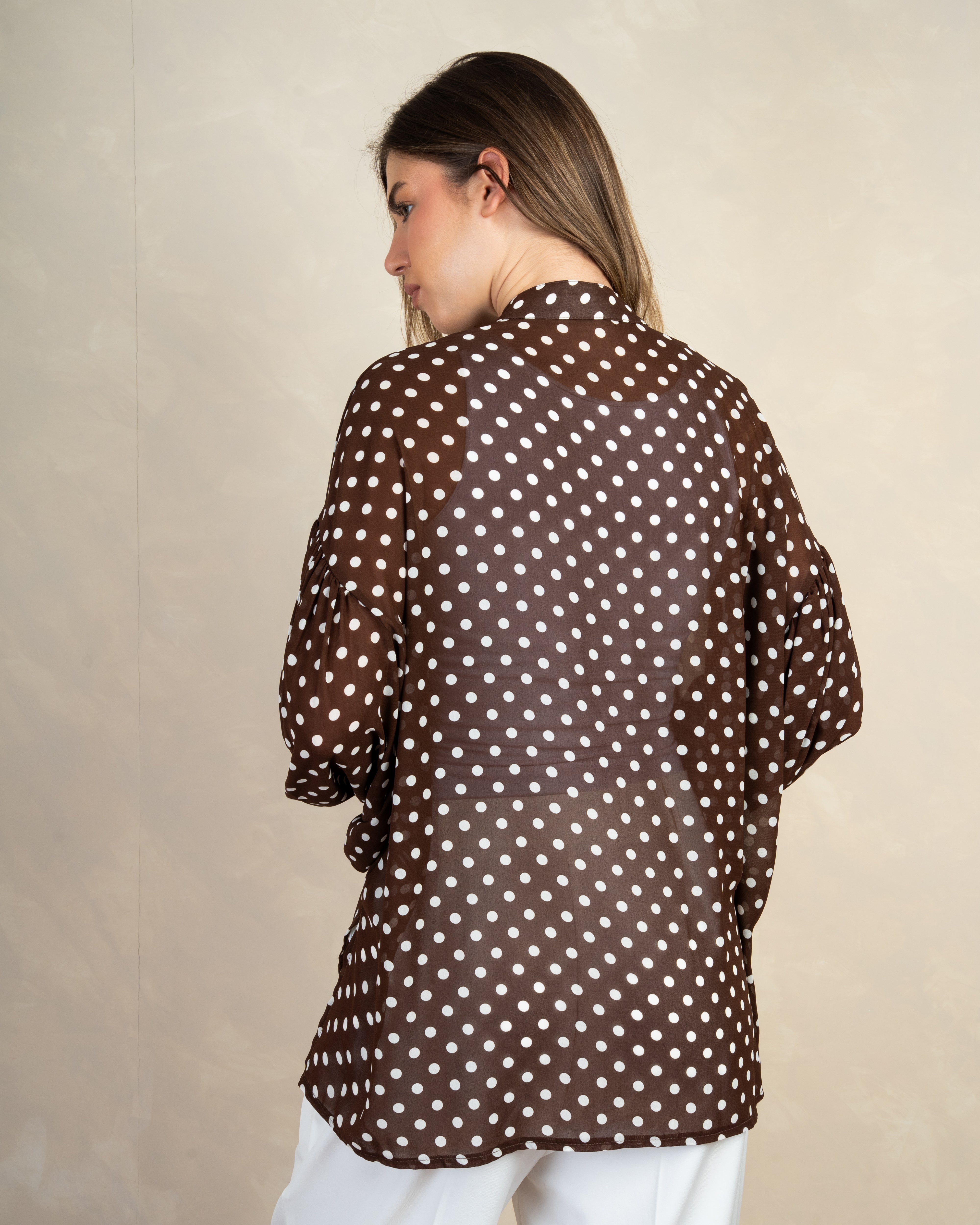 Long Polka Dot Shirt In Different Colors