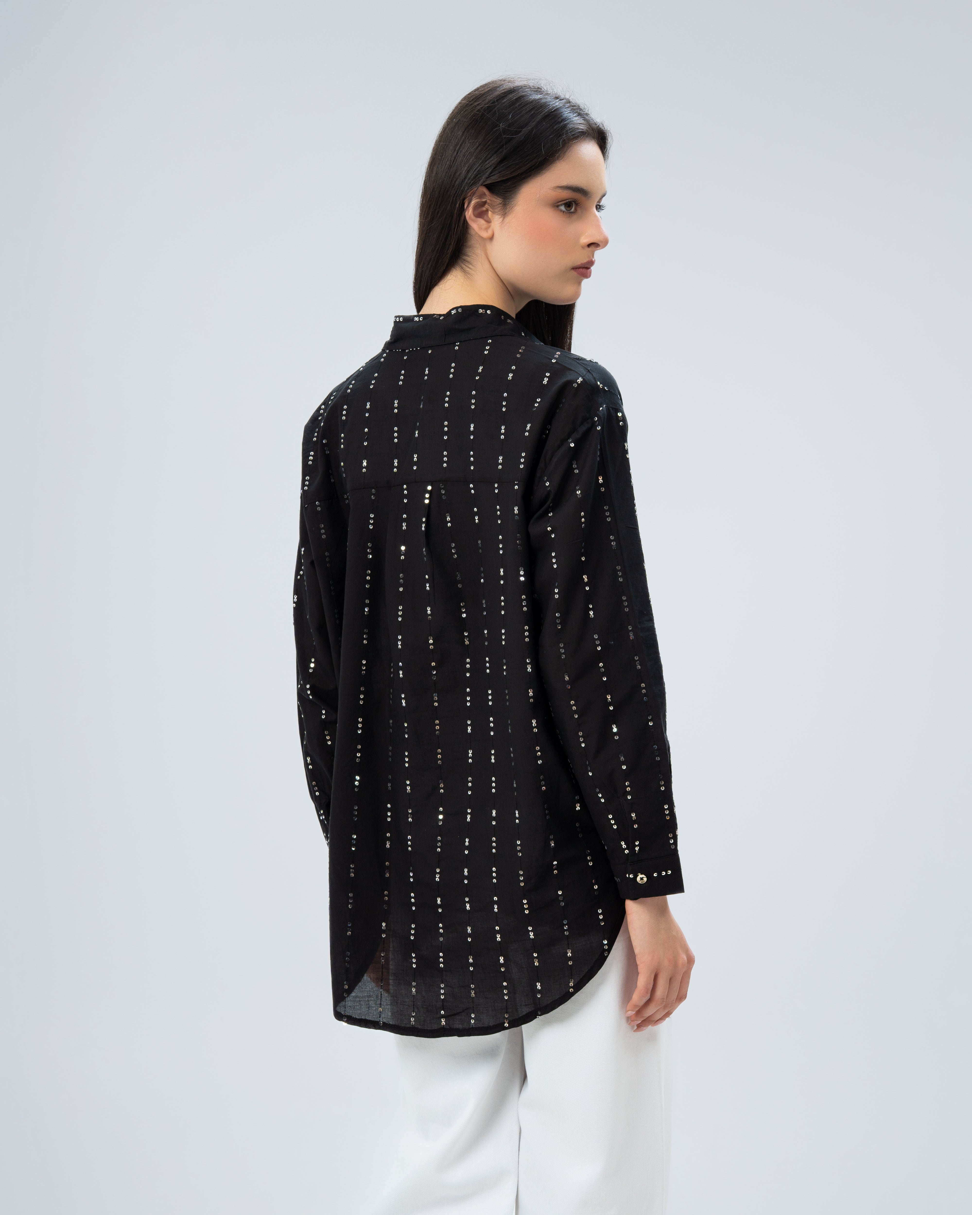 Glam Vertical Sequin Shirt