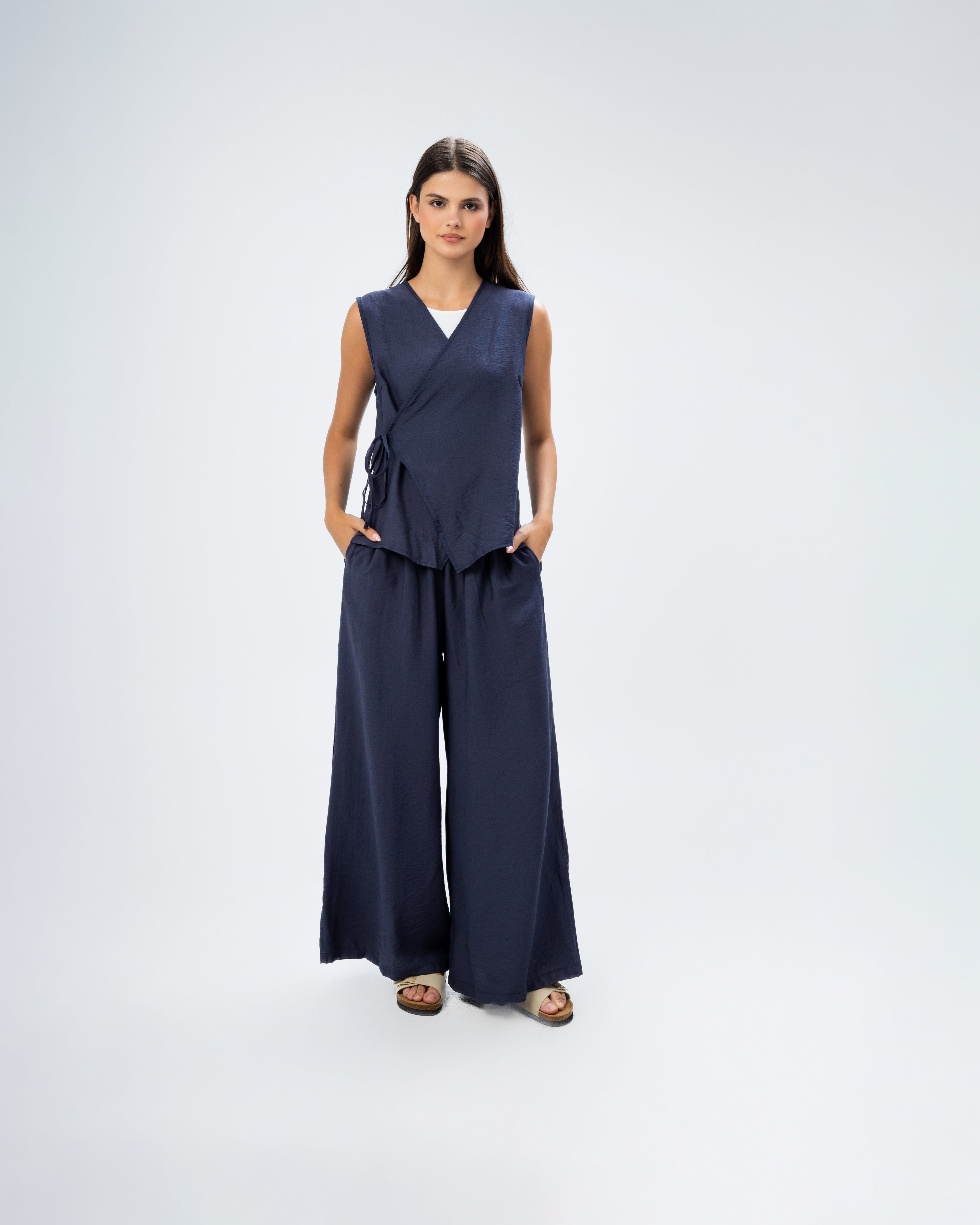 Linen jumpsuit cut