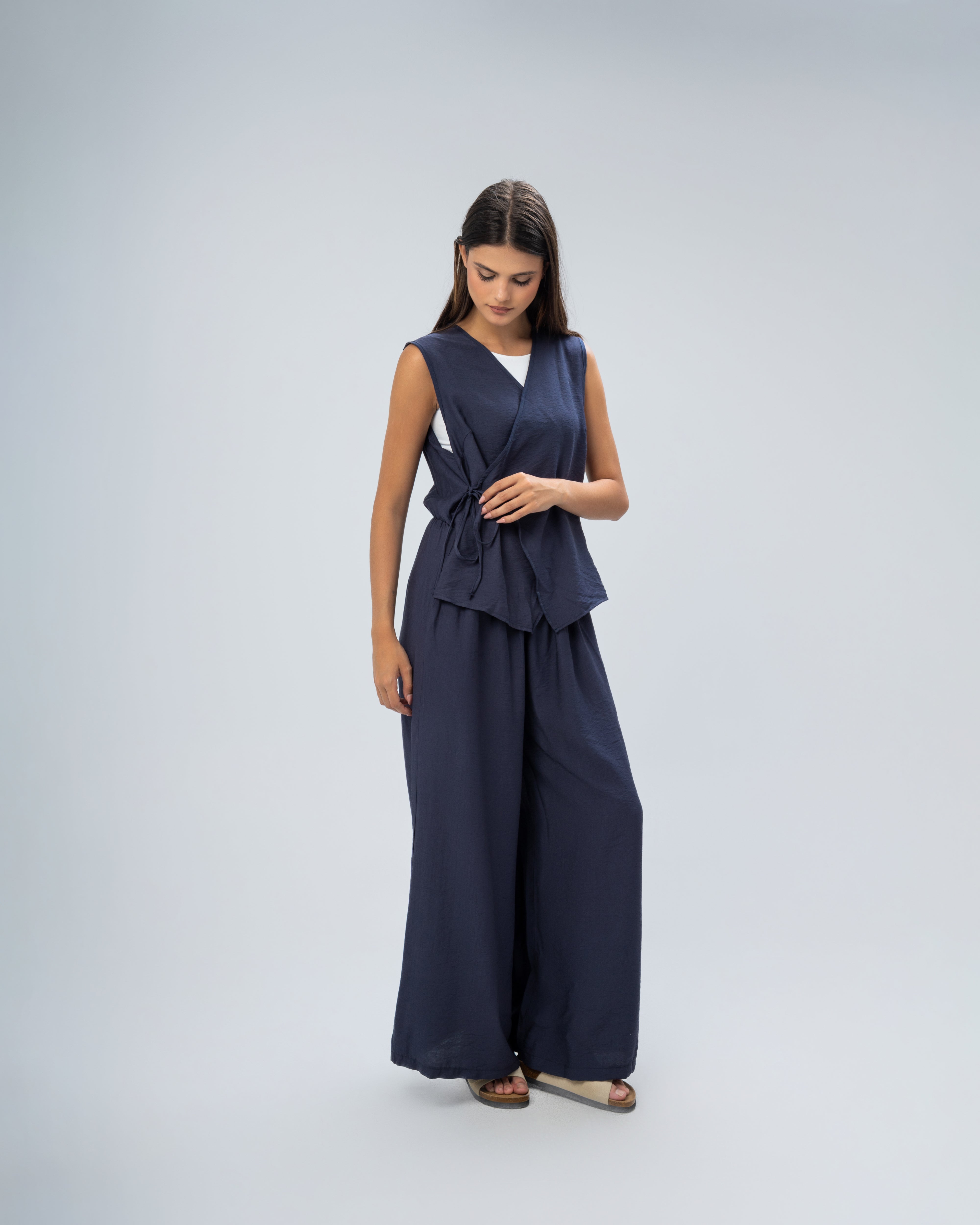Linen jumpsuit cut