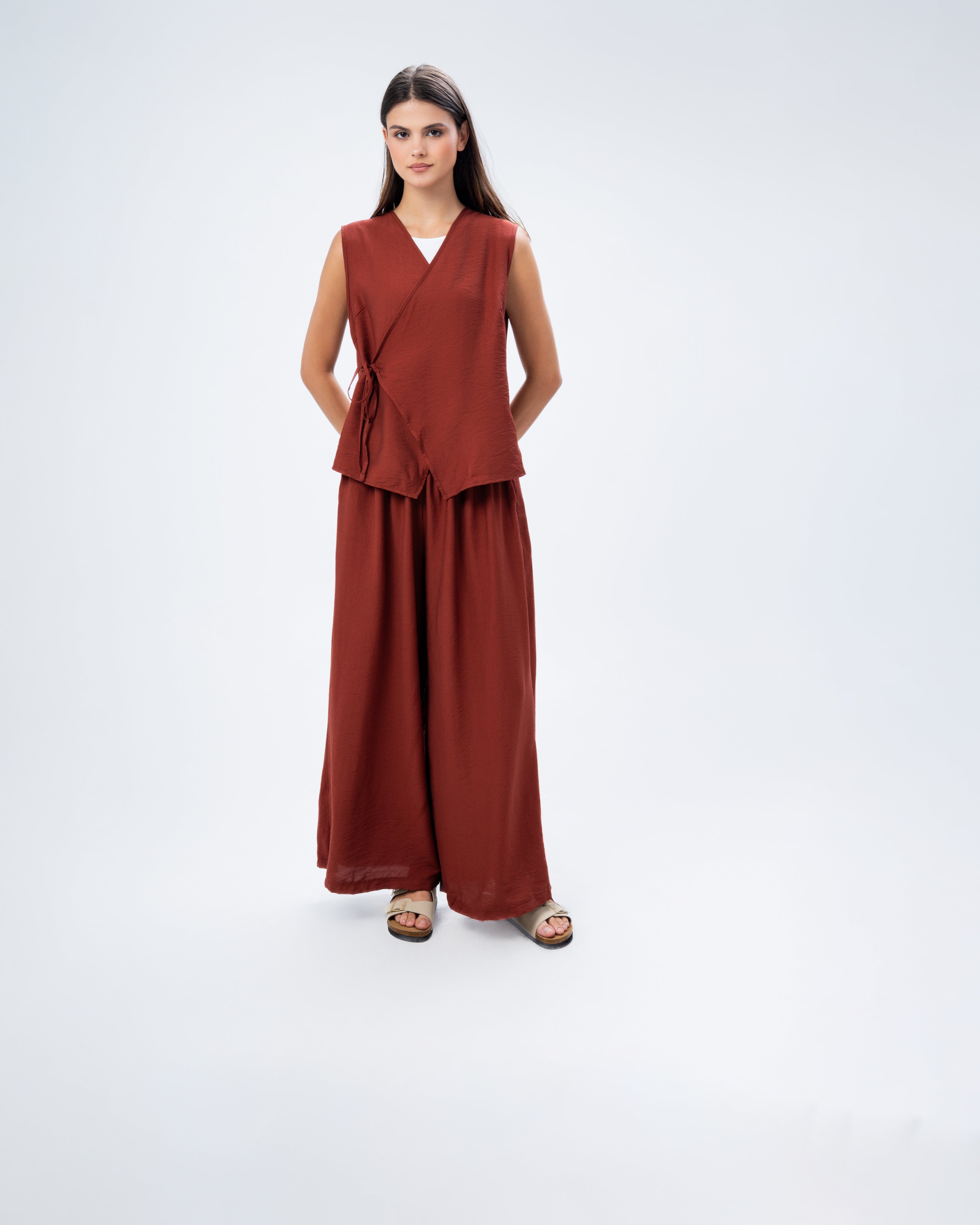 Linen jumpsuit cut