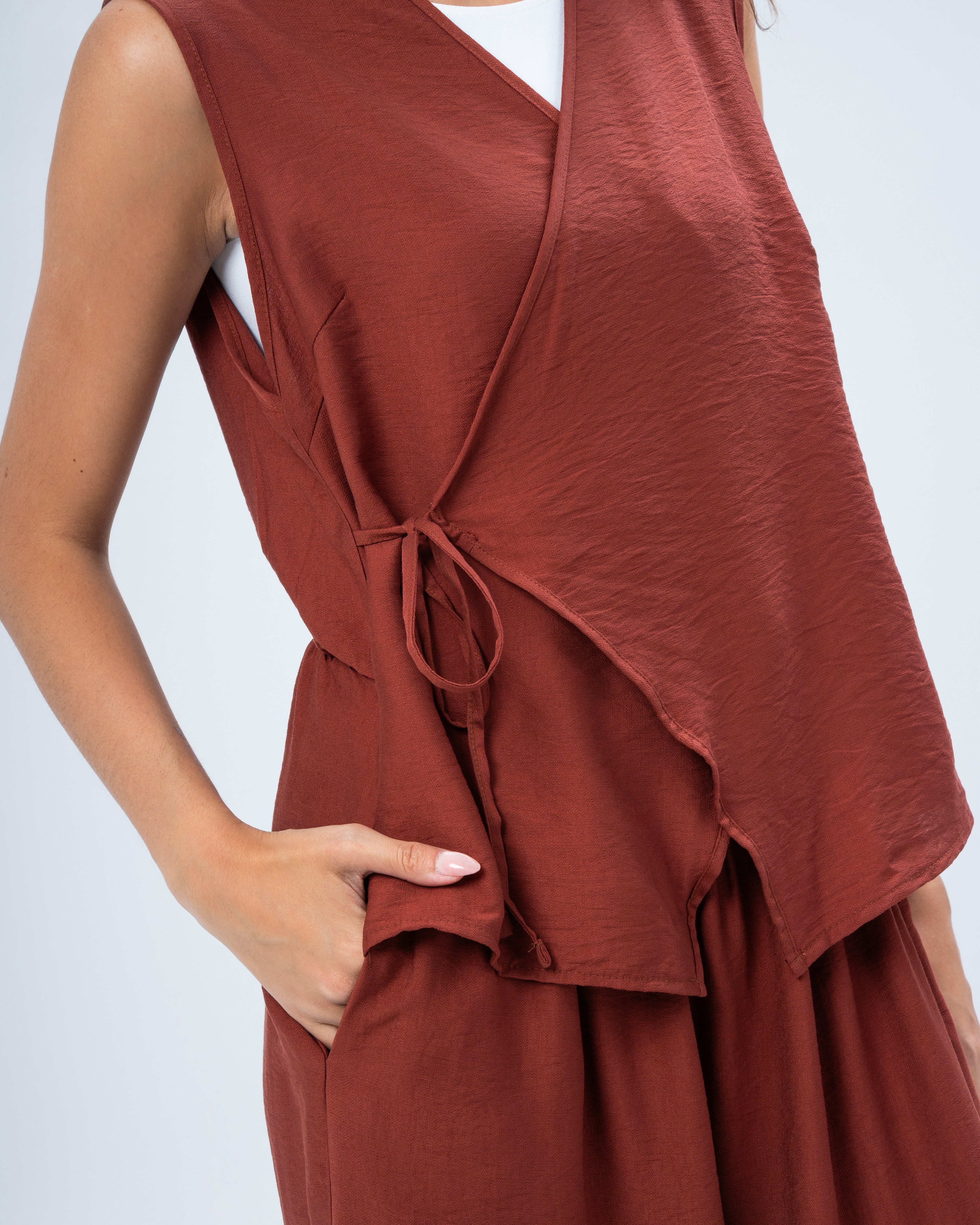 Linen jumpsuit cut