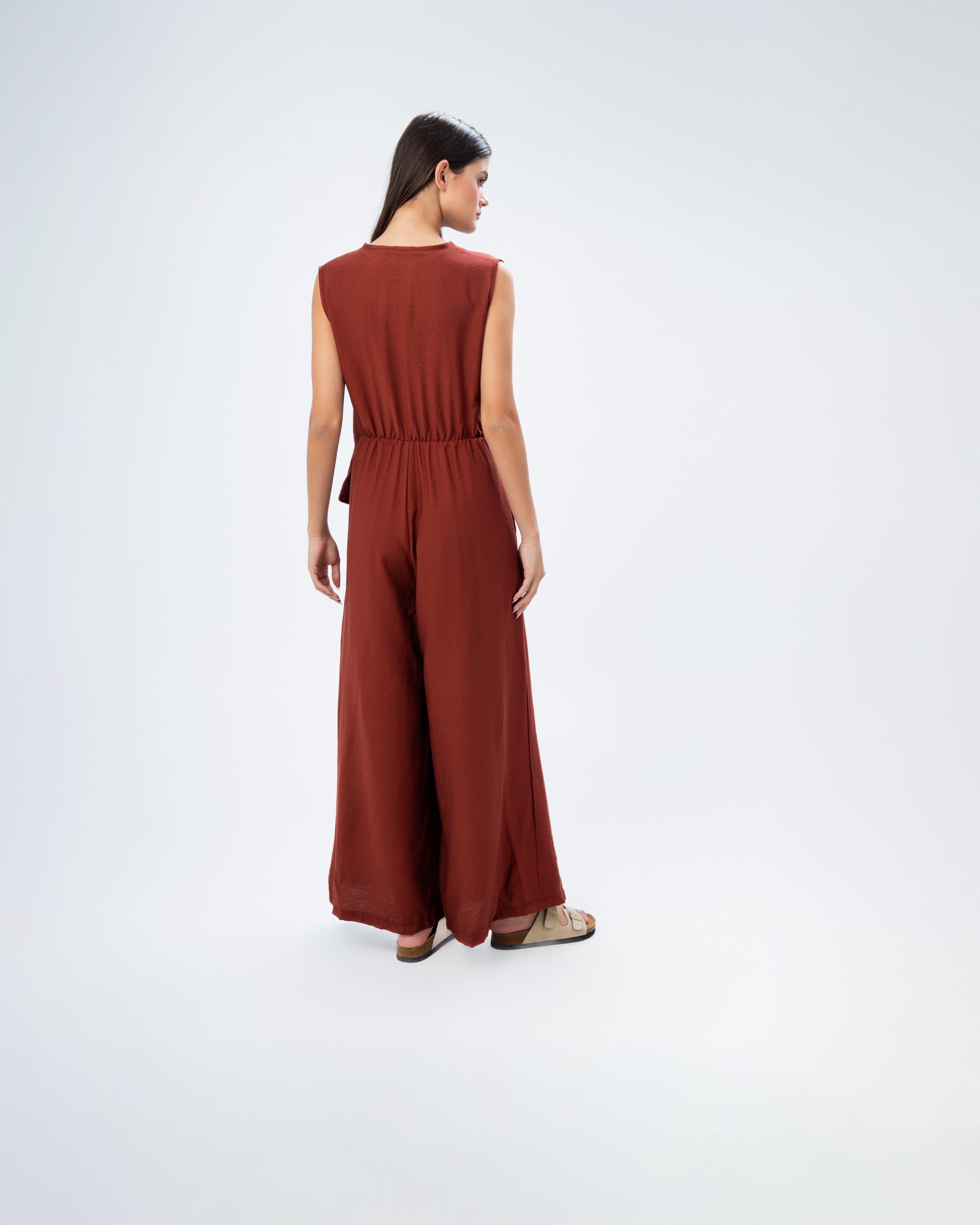 Linen jumpsuit cut