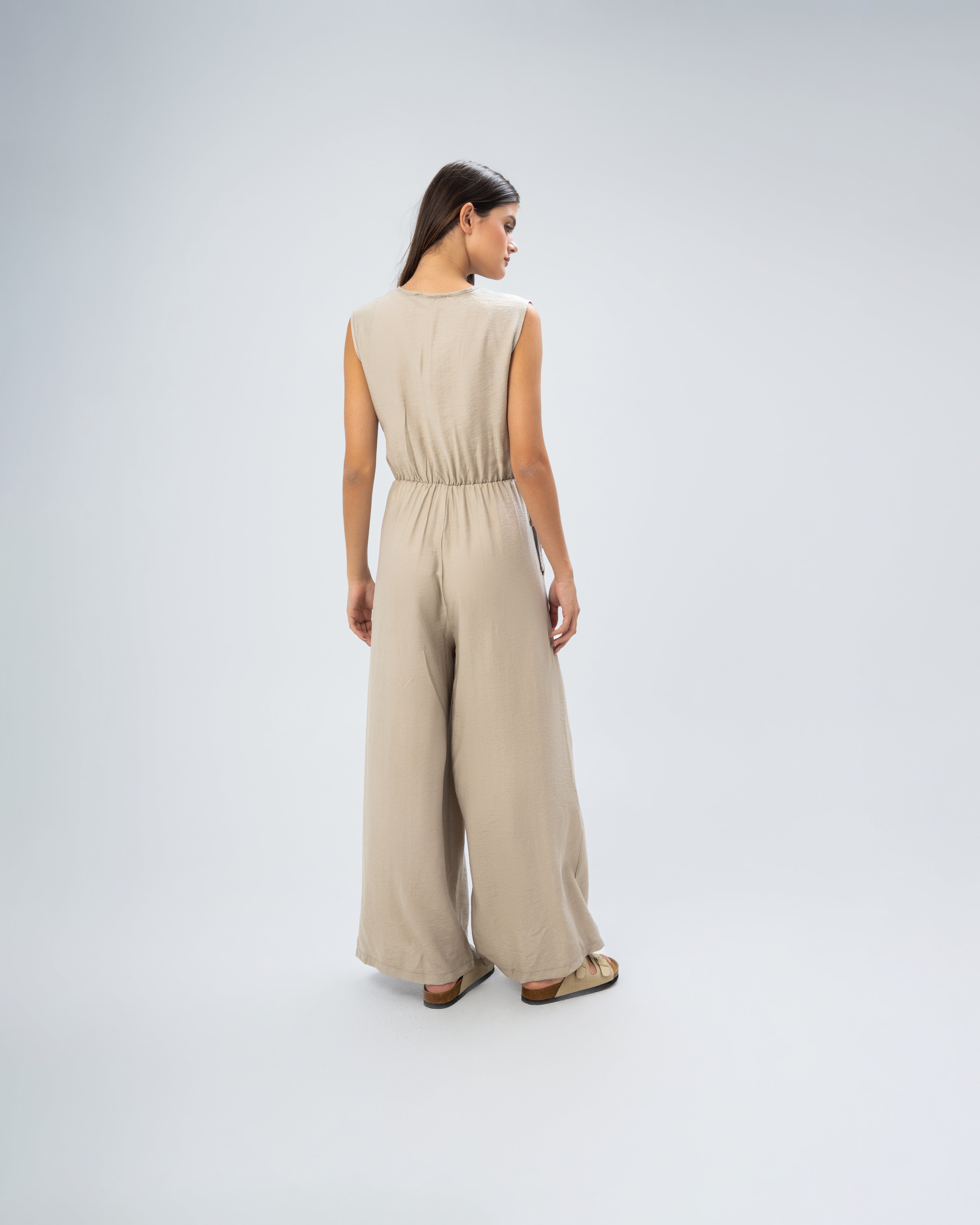Linen jumpsuit cut