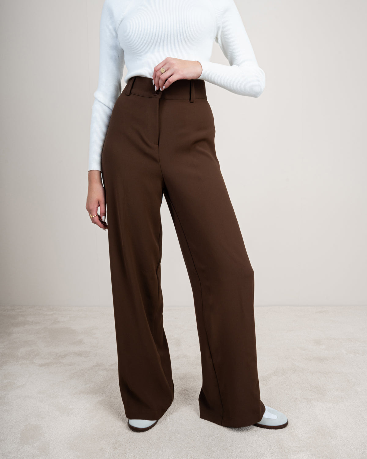 Plain wide-leg Pants