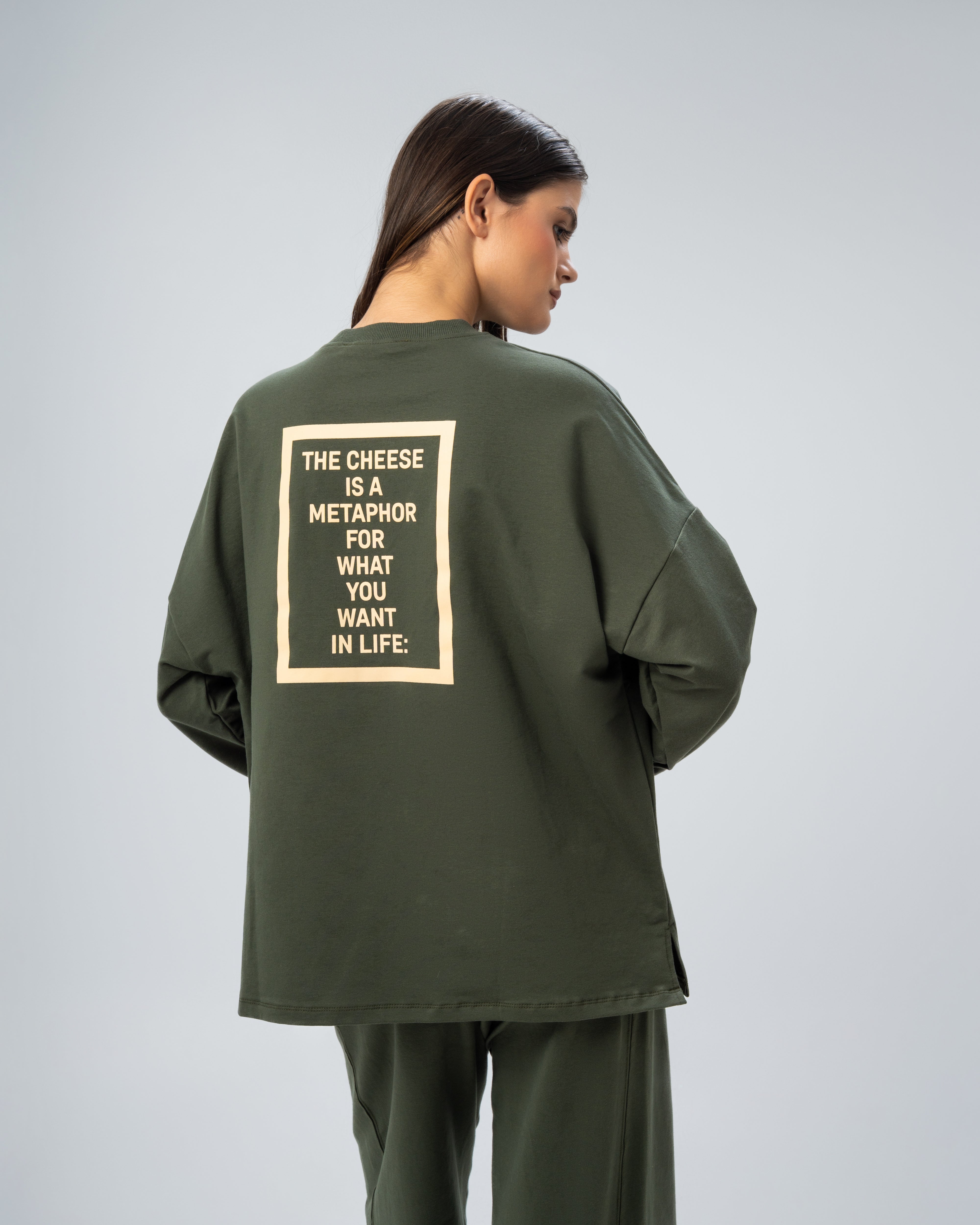 Sweatshirt with print on the back