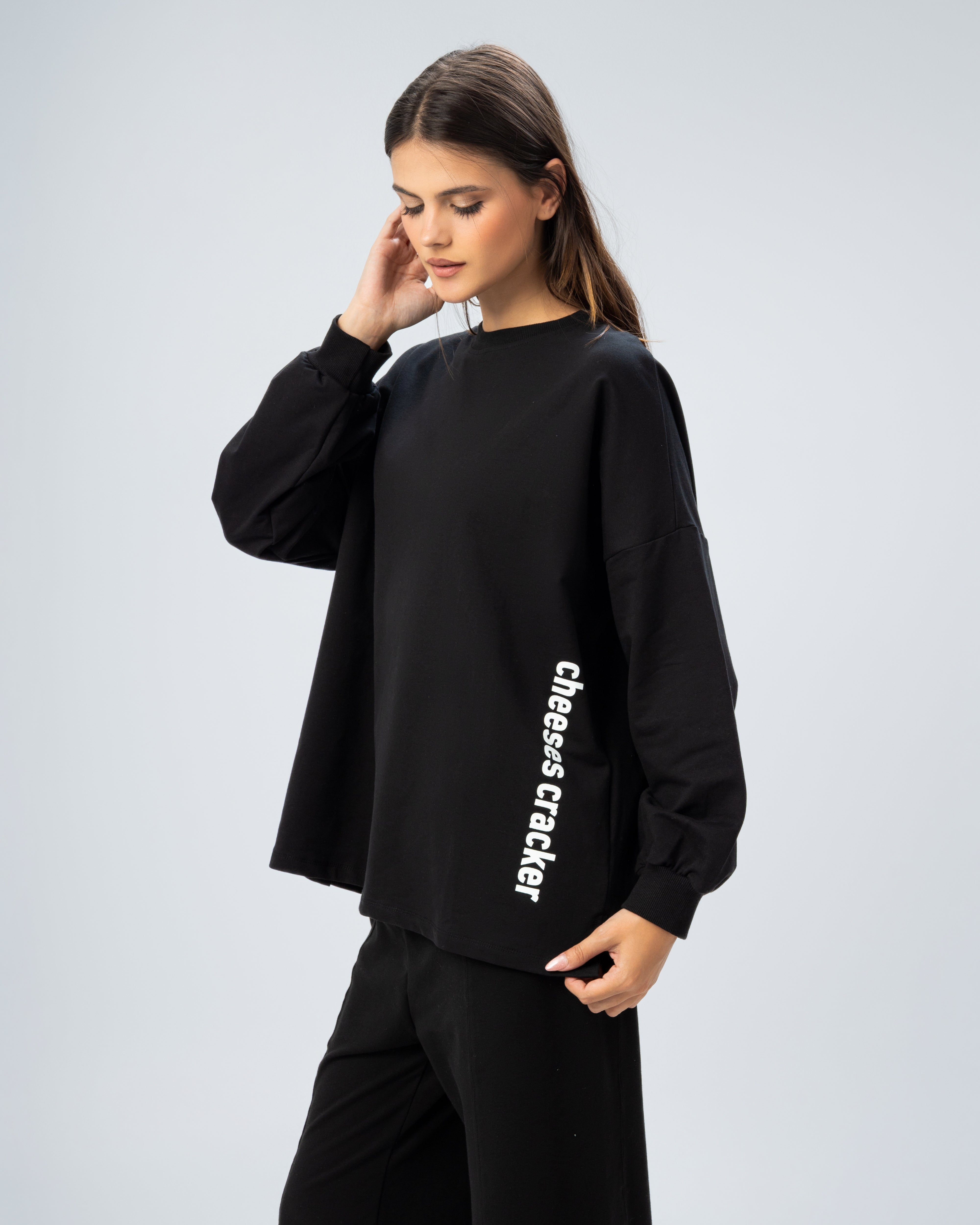 Sweatshirt with print on the back