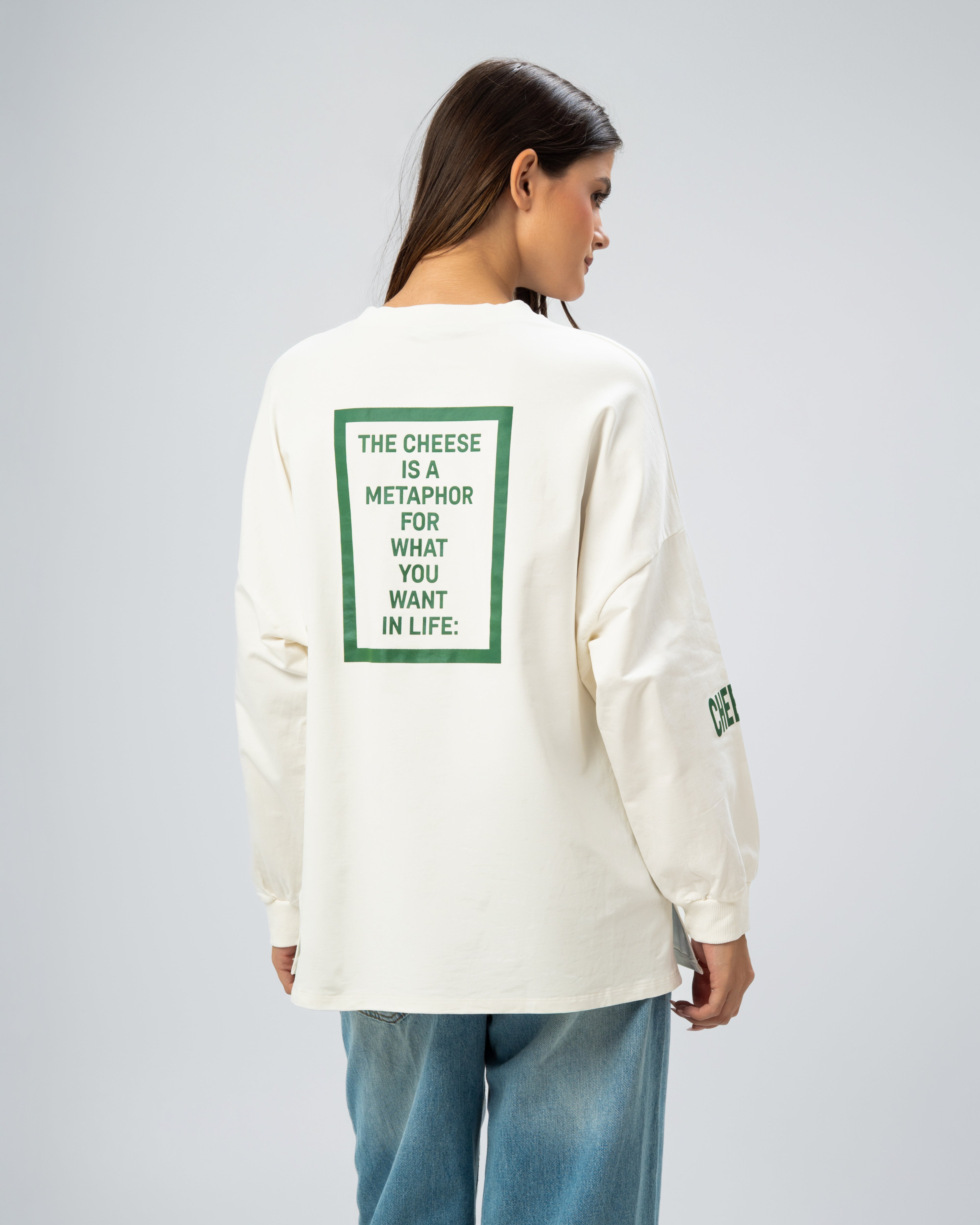Sweatshirt with print on the back