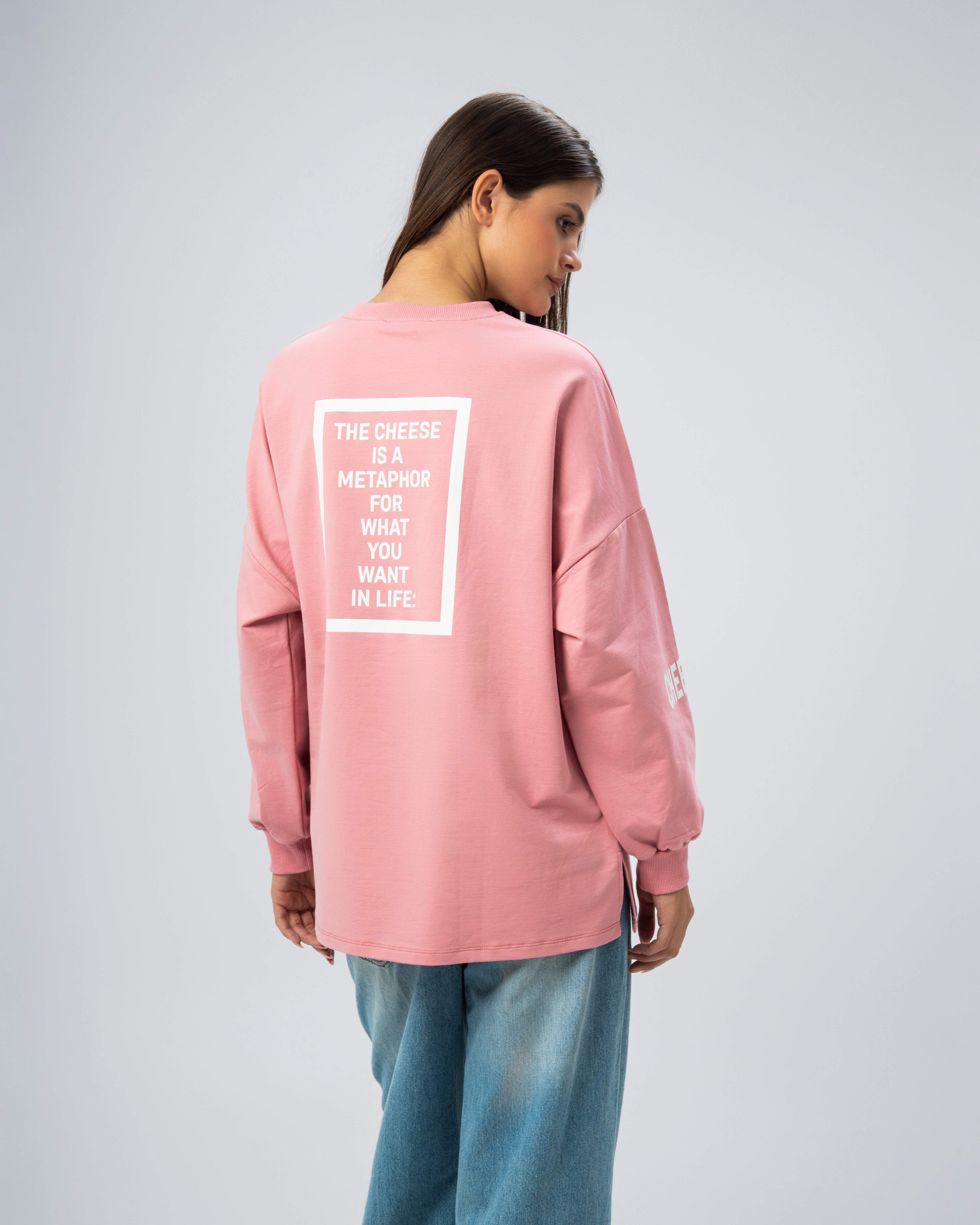Sweatshirt with print on the back