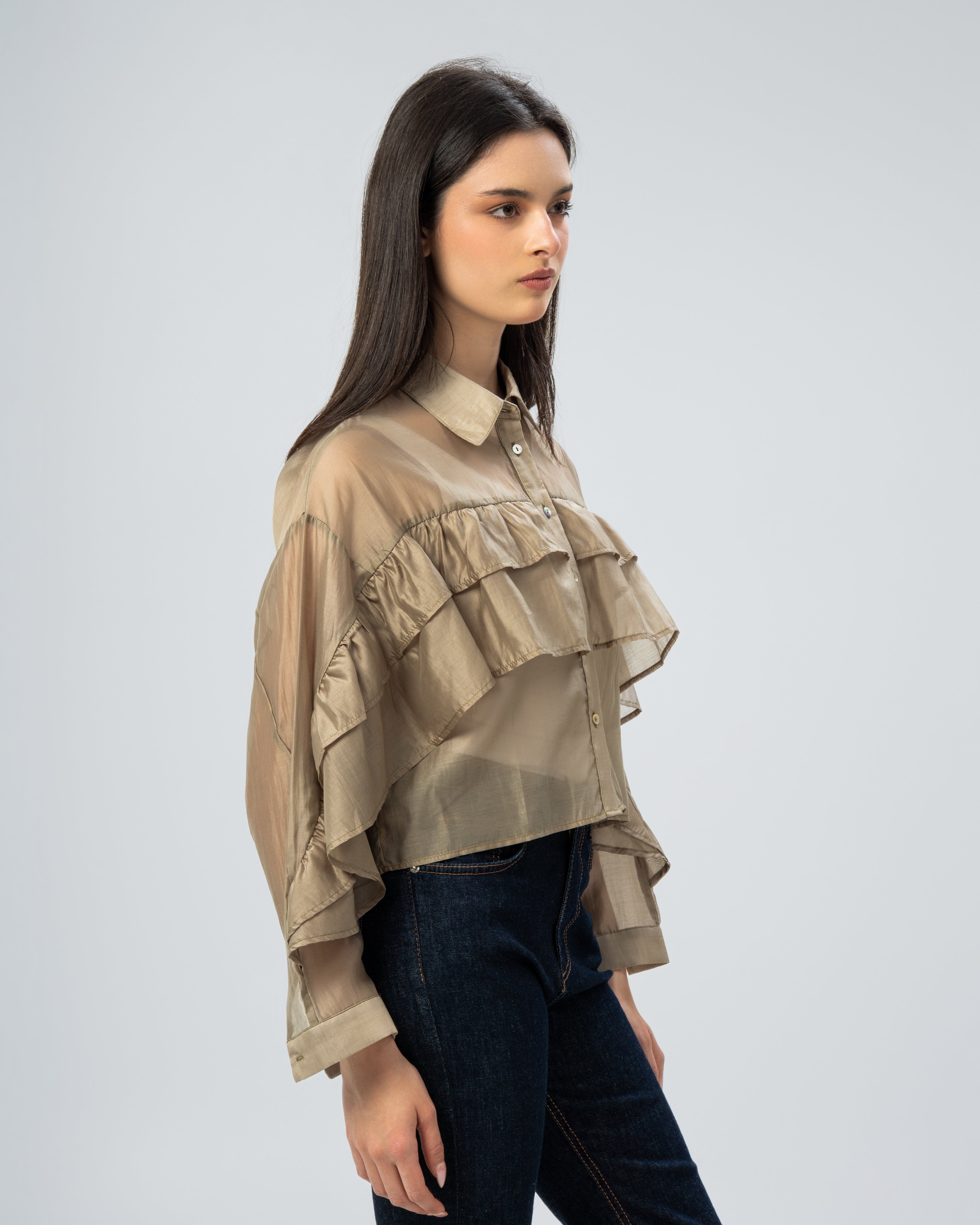 Multi-Tier Ruffle Blouse