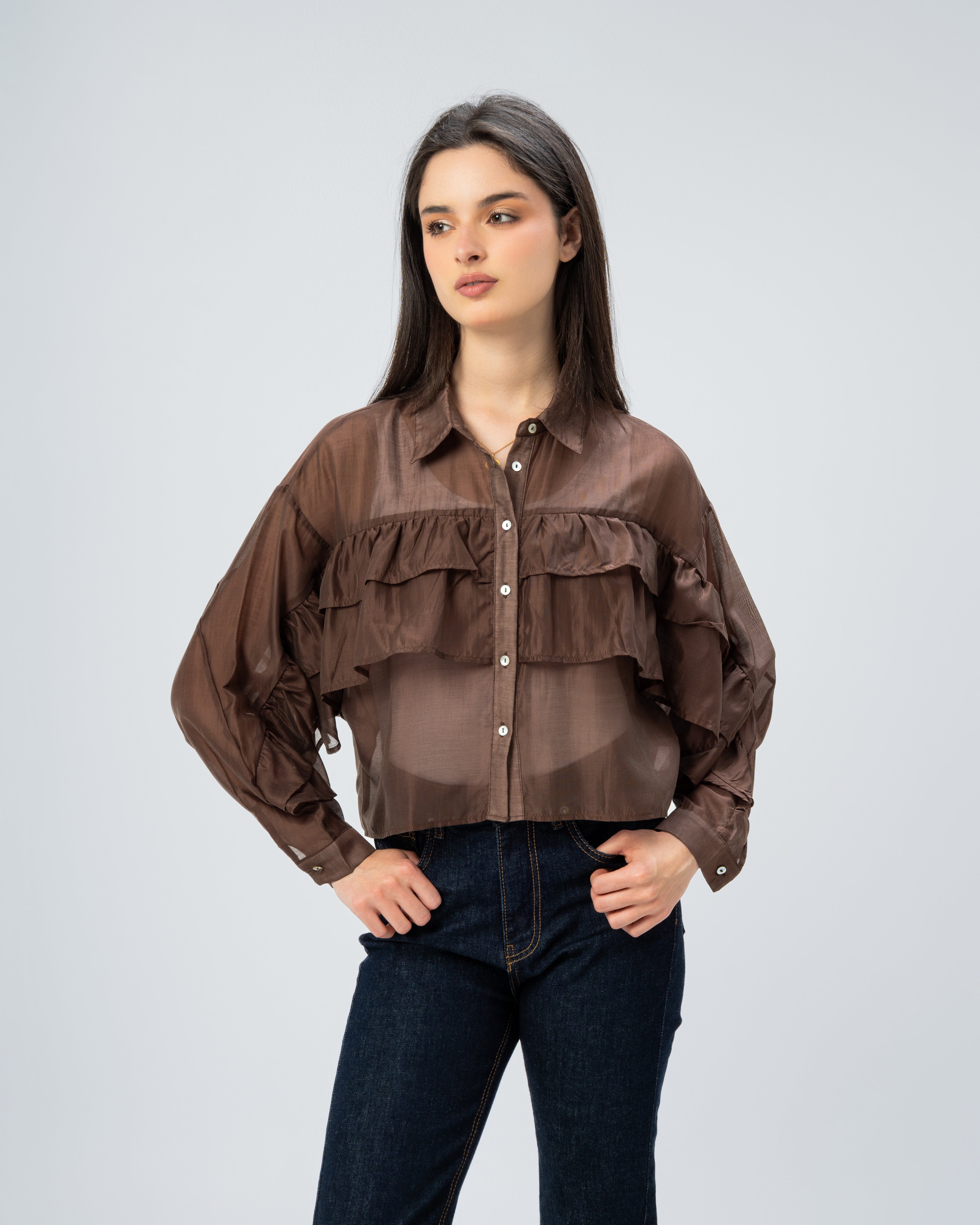 Multi-Tier Ruffle Blouse