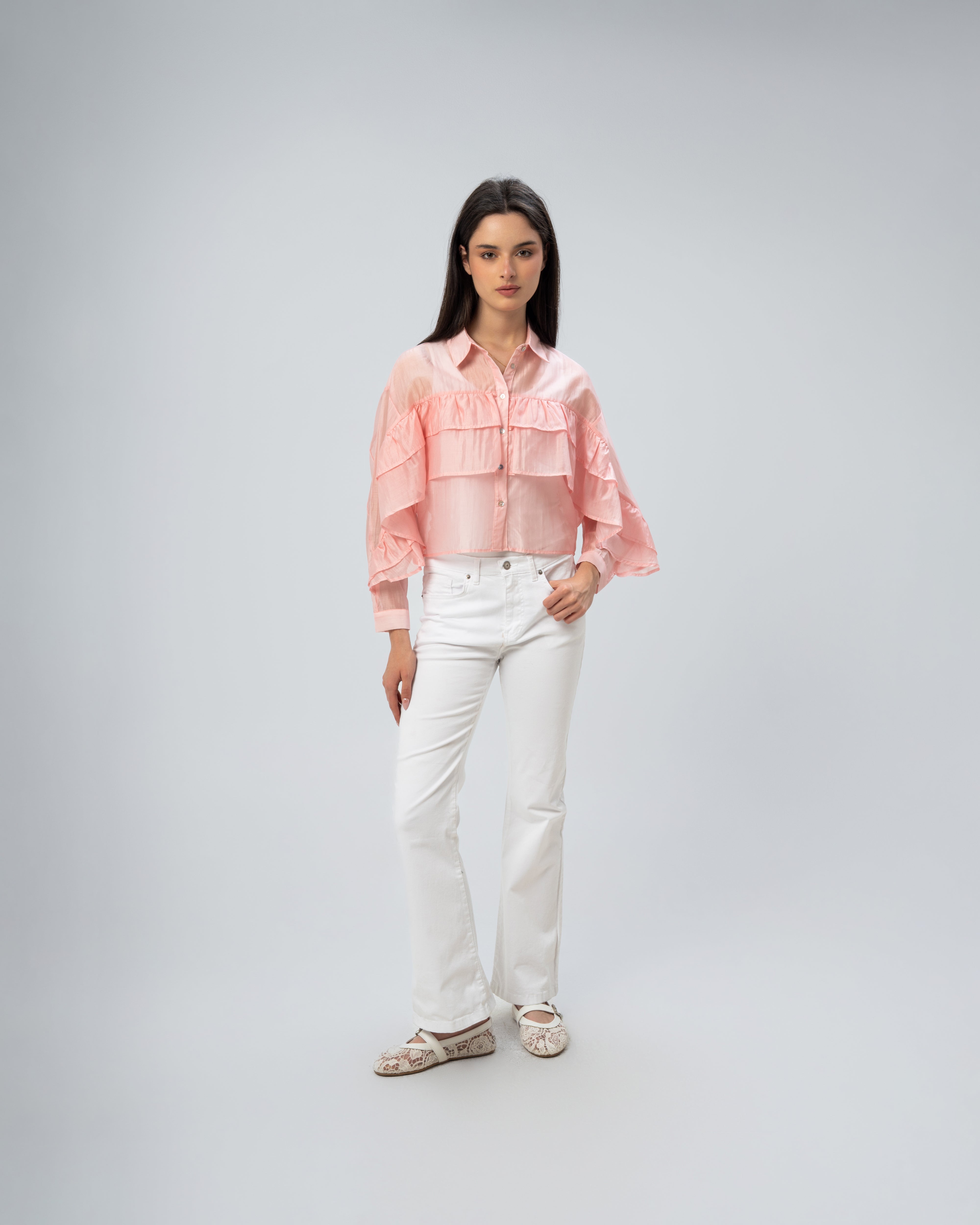 Multi-Tier Ruffle Blouse