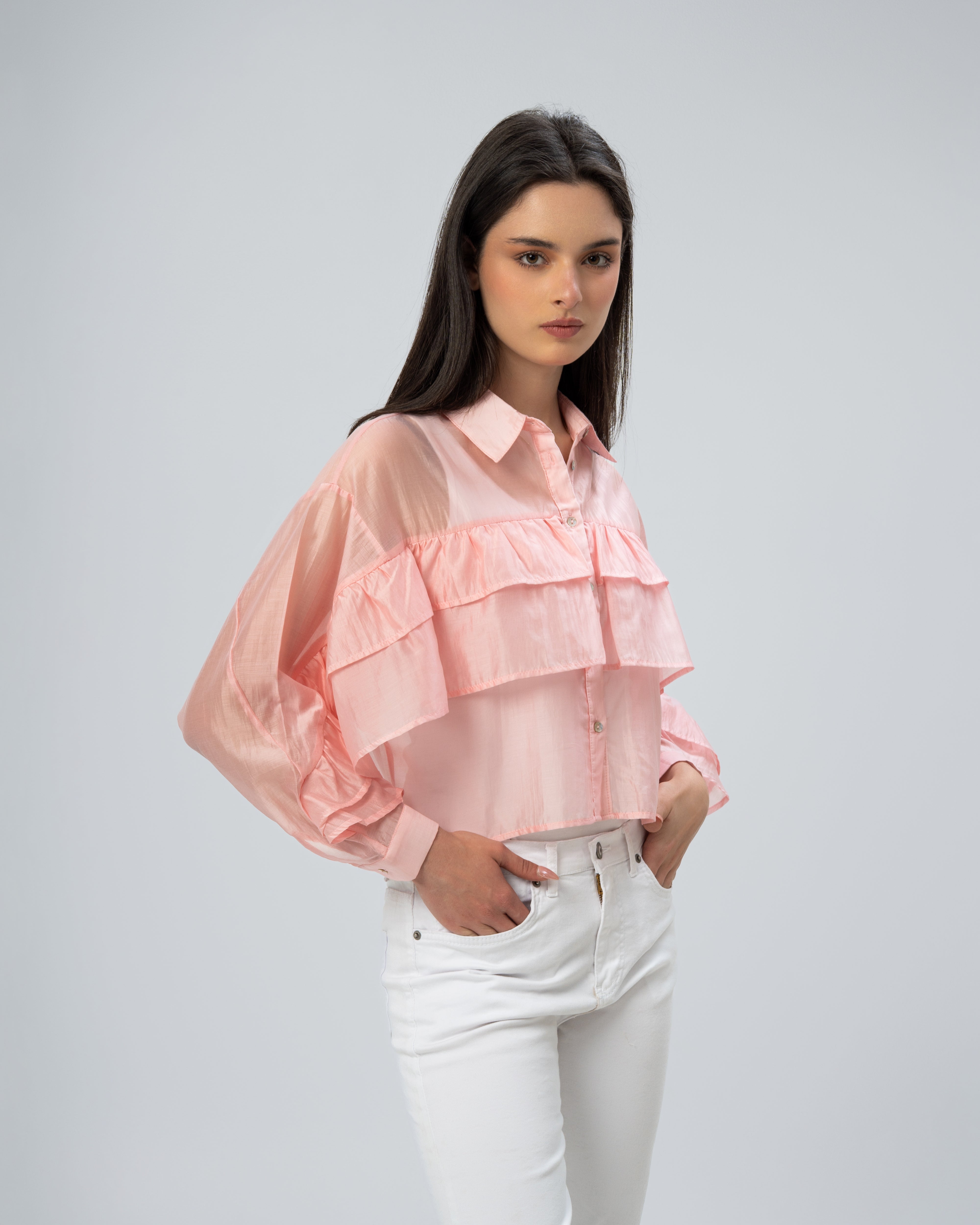 Multi-Tier Ruffle Blouse
