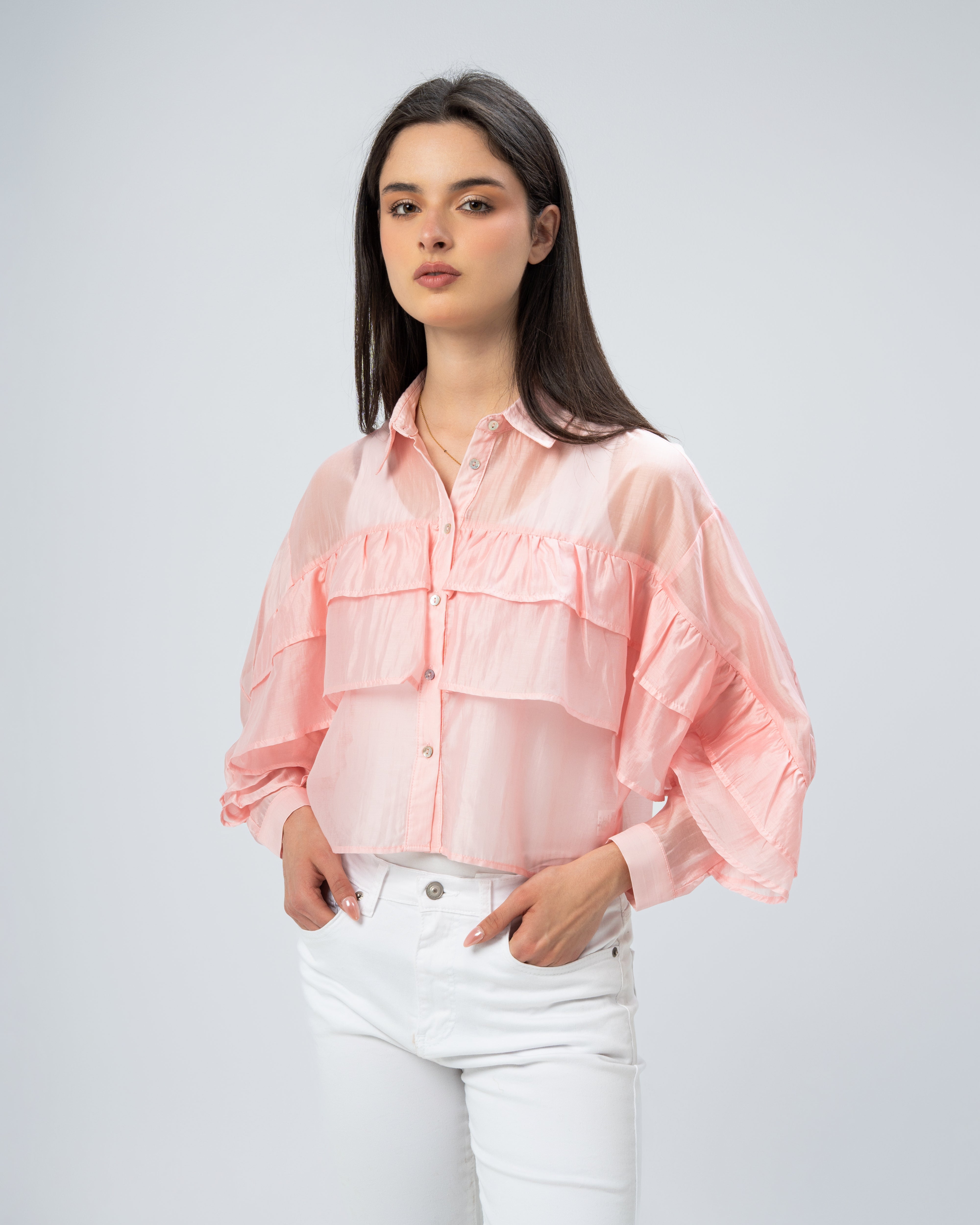 Multi-Tier Ruffle Blouse