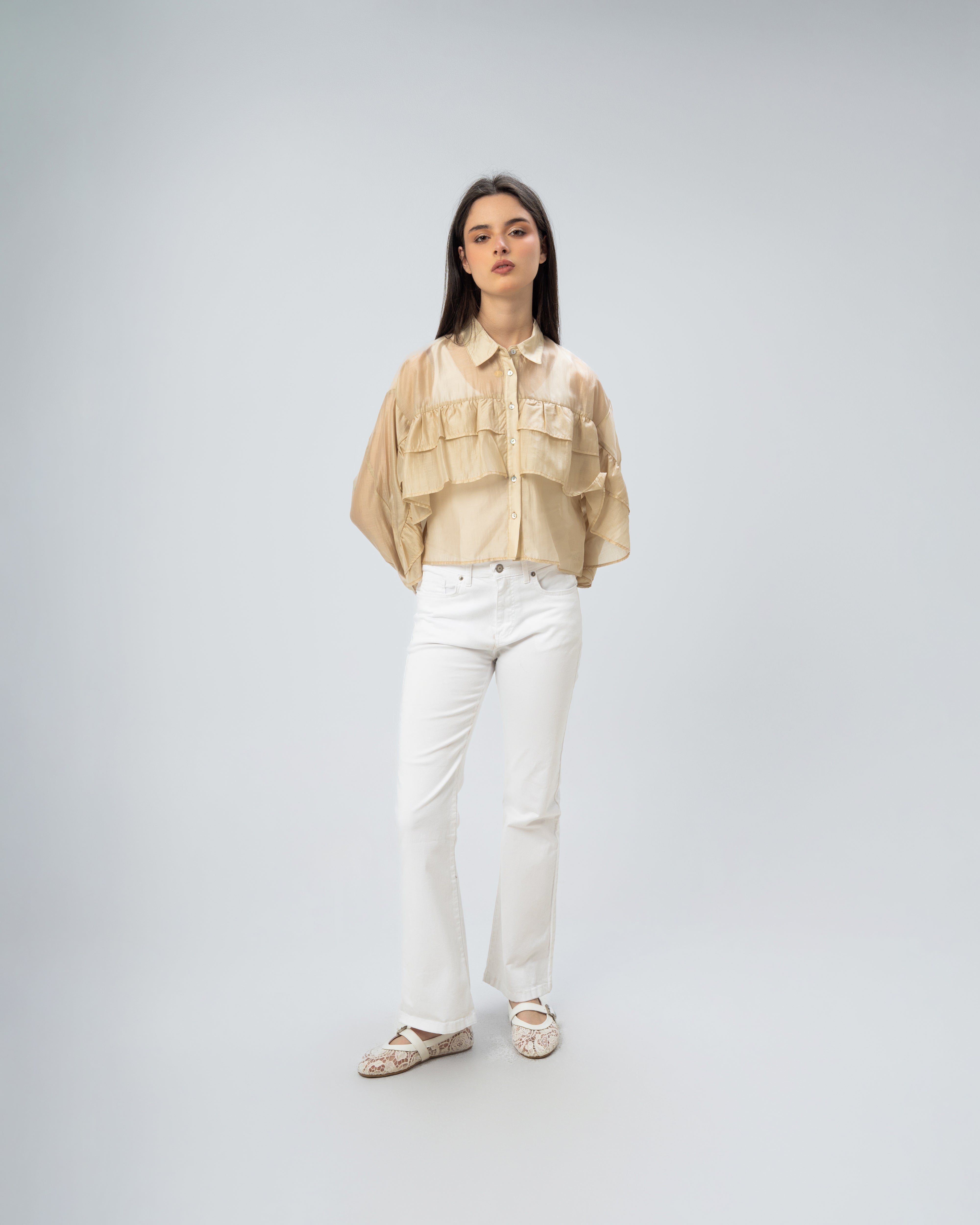 Multi-Tier Ruffle Blouse