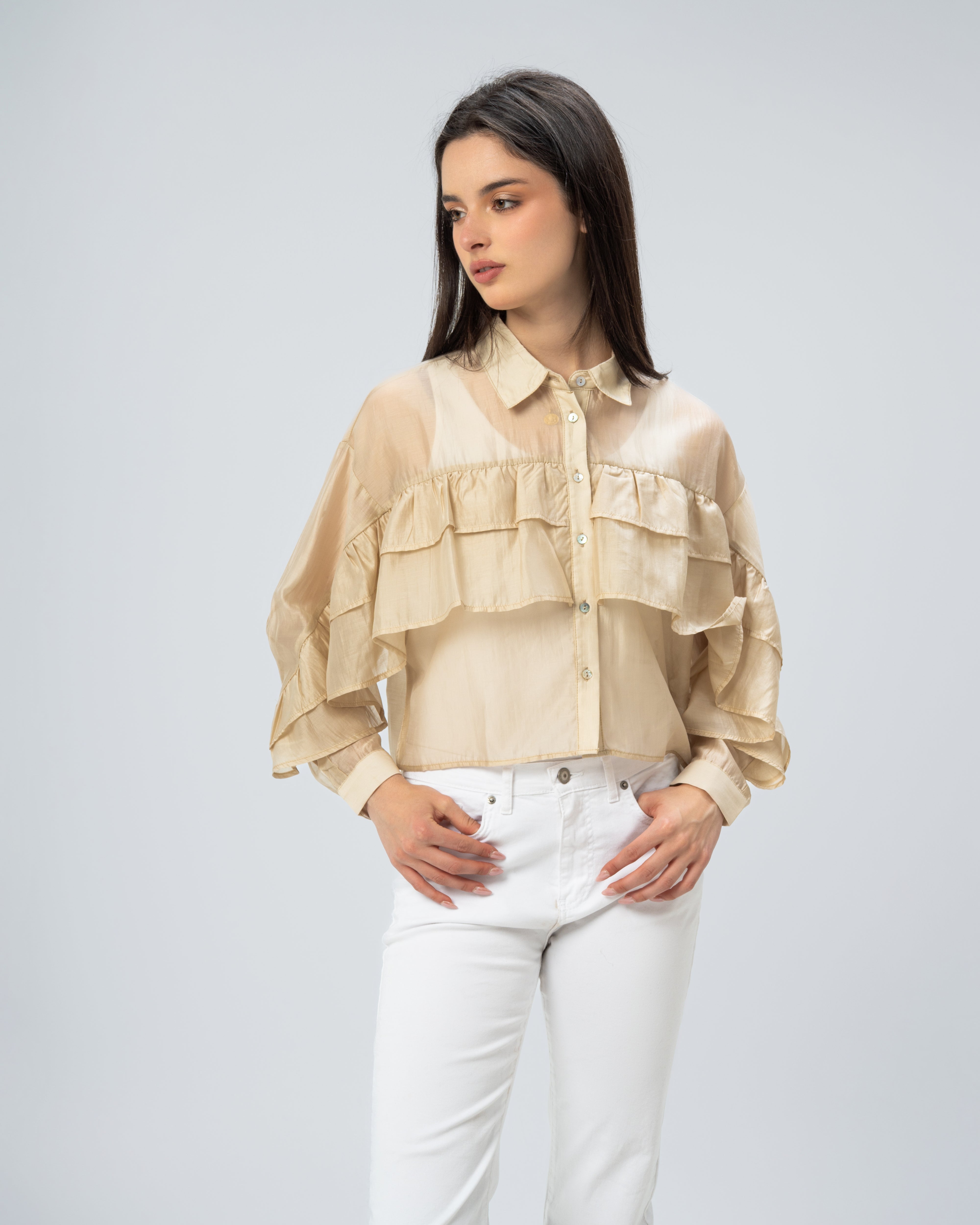 Multi-Tier Ruffle Blouse