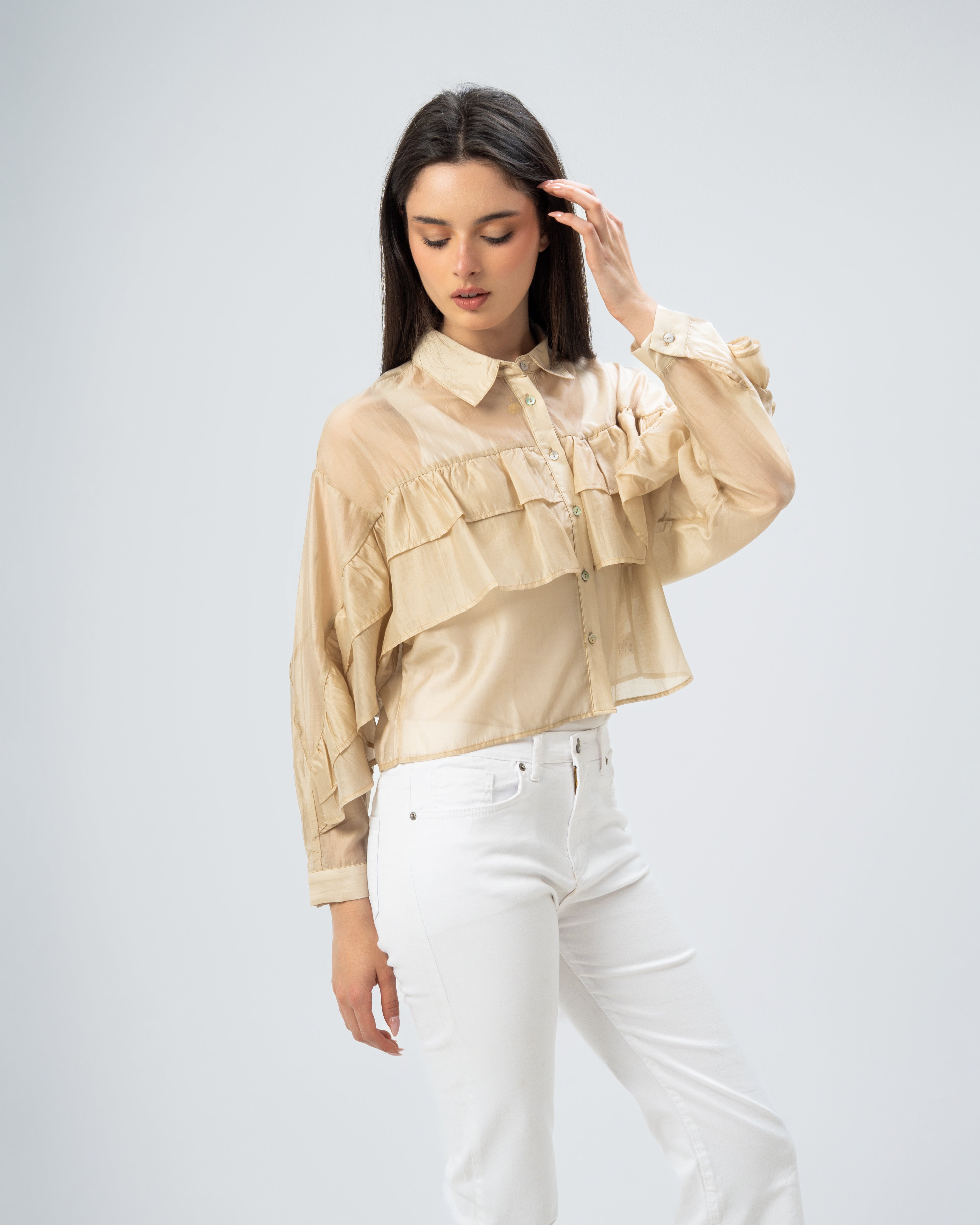 Multi-Tier Ruffle Blouse
