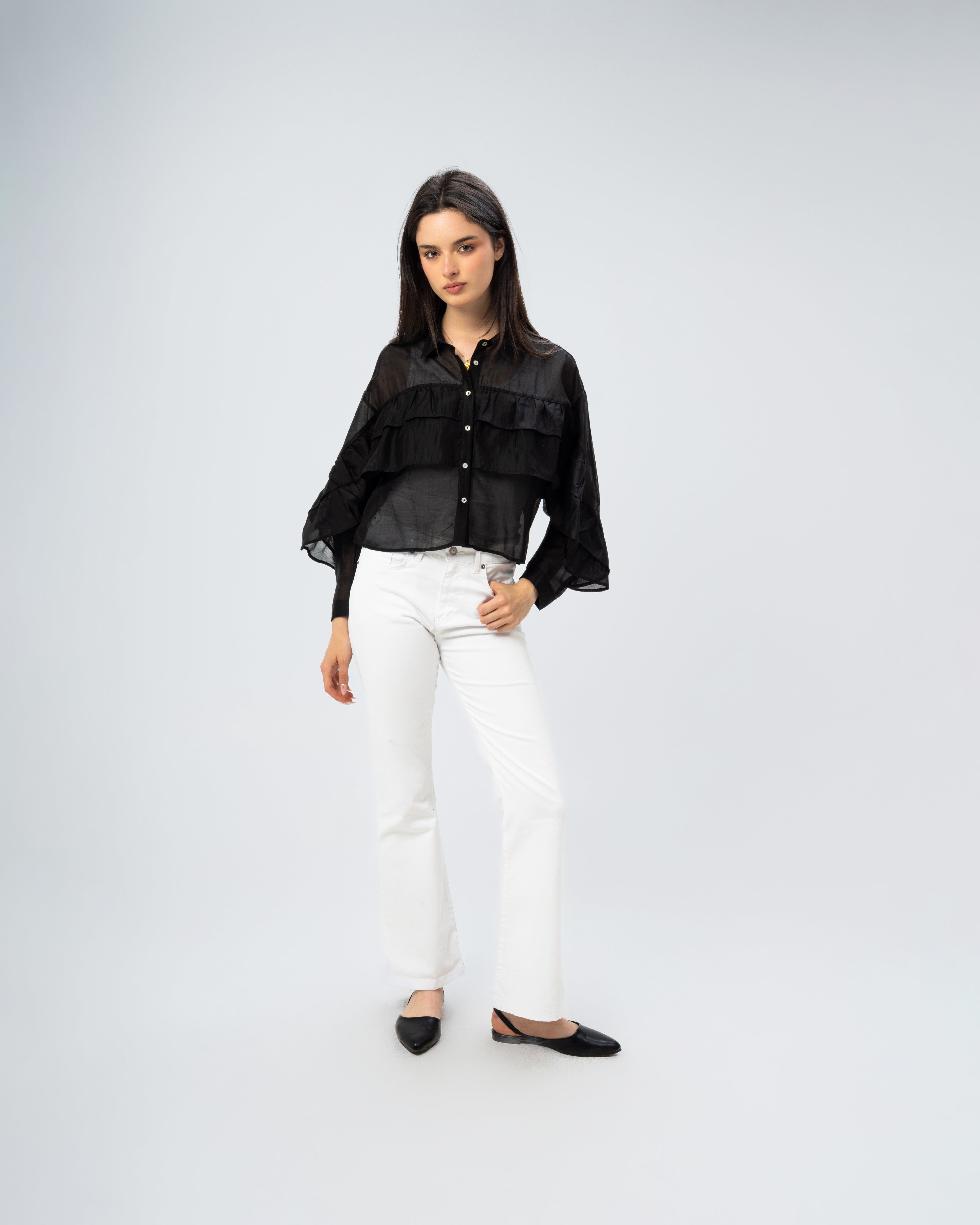 Multi-Tier Ruffle Blouse