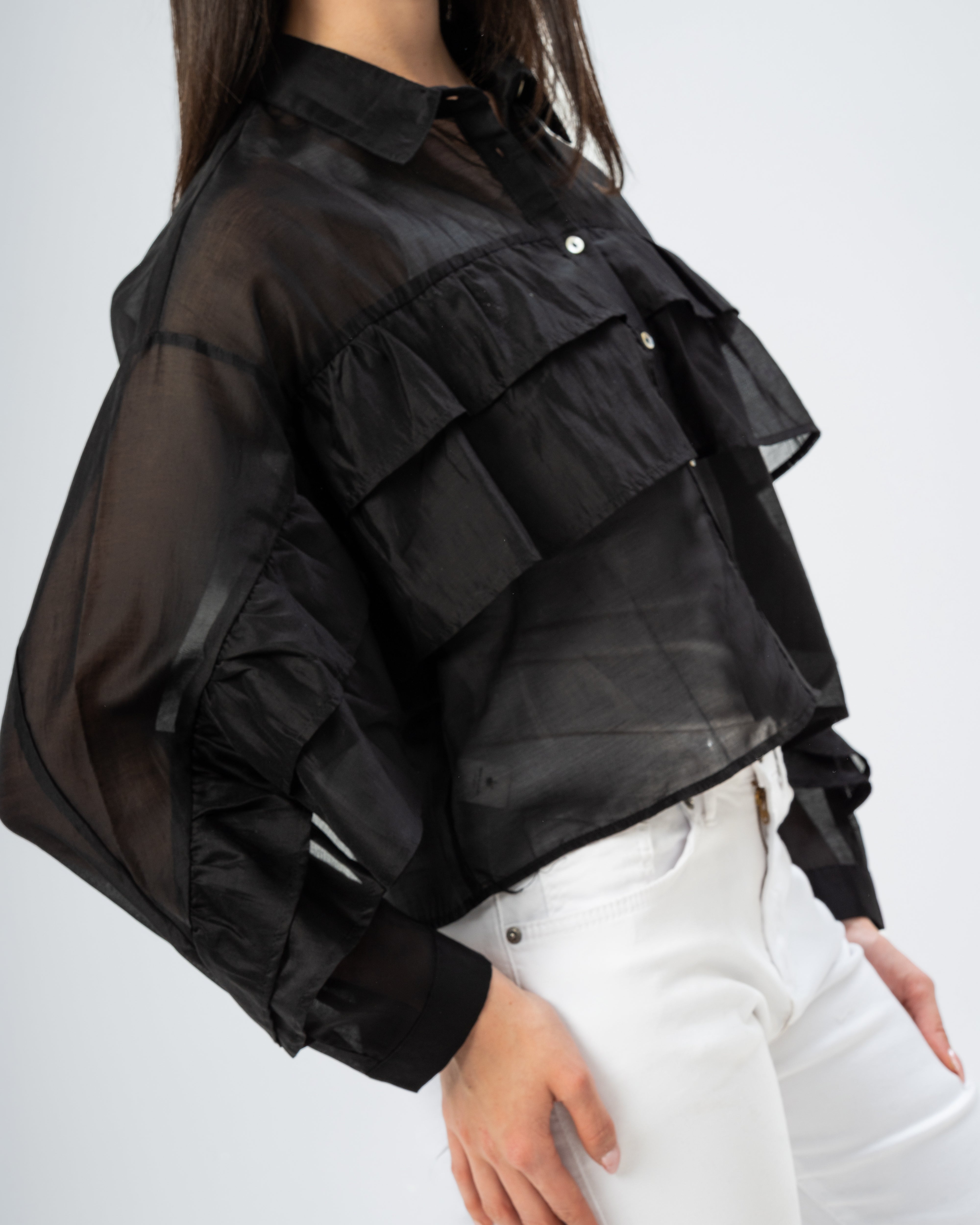 Multi-Tier Ruffle Blouse
