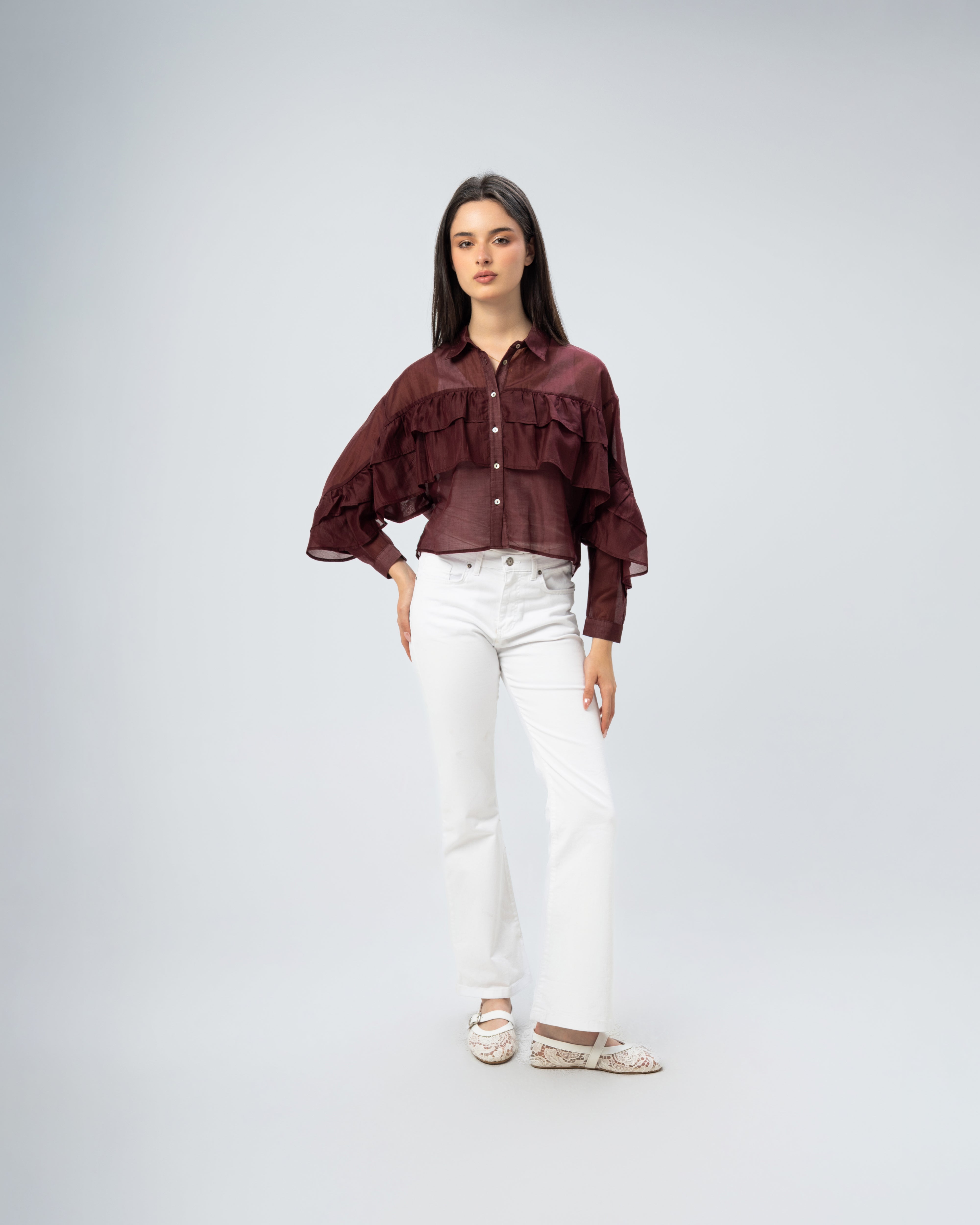 Multi-Tier Ruffle Blouse