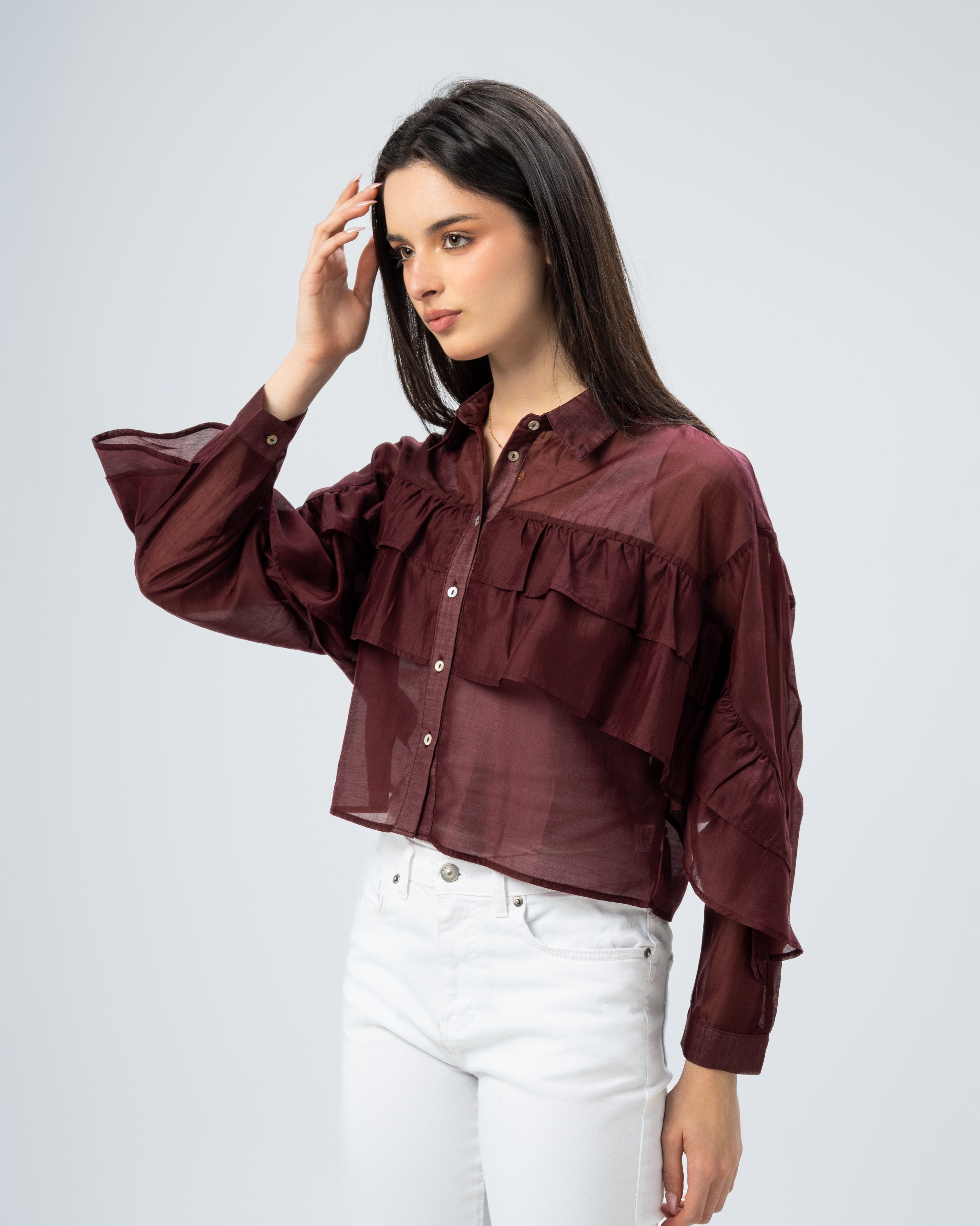 Multi-Tier Ruffle Blouse