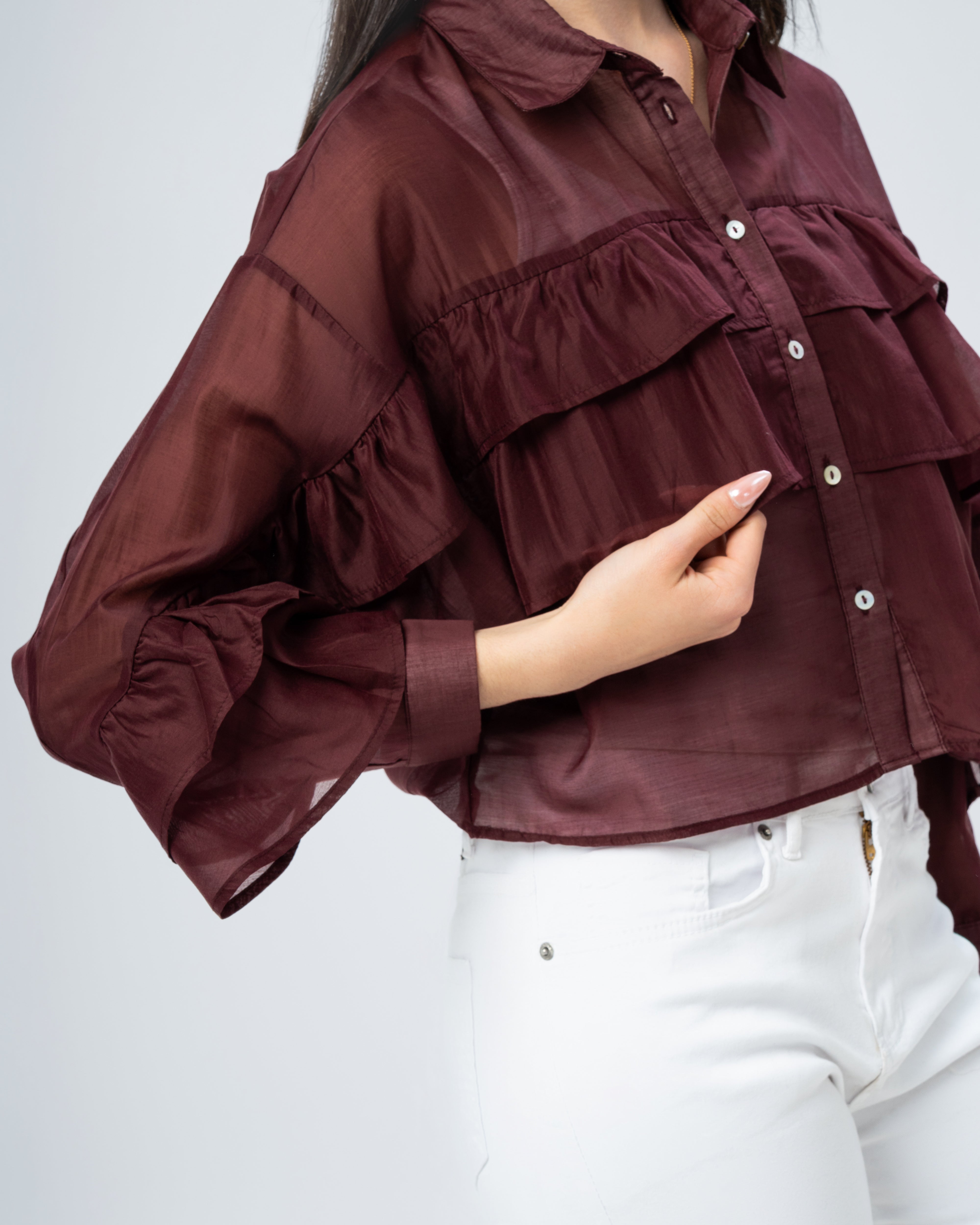 Multi-Tier Ruffle Blouse