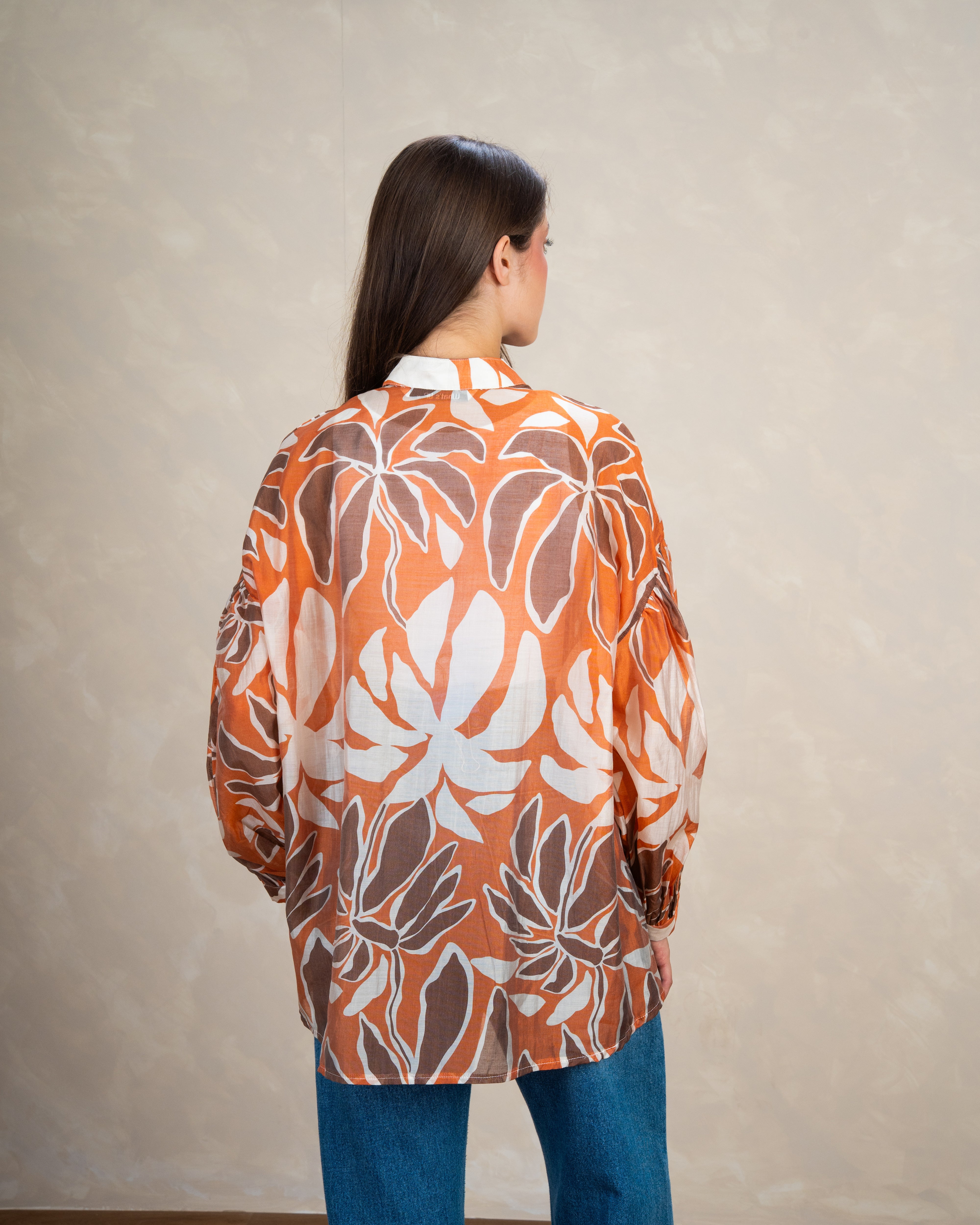Oversized Floral Print Shirt